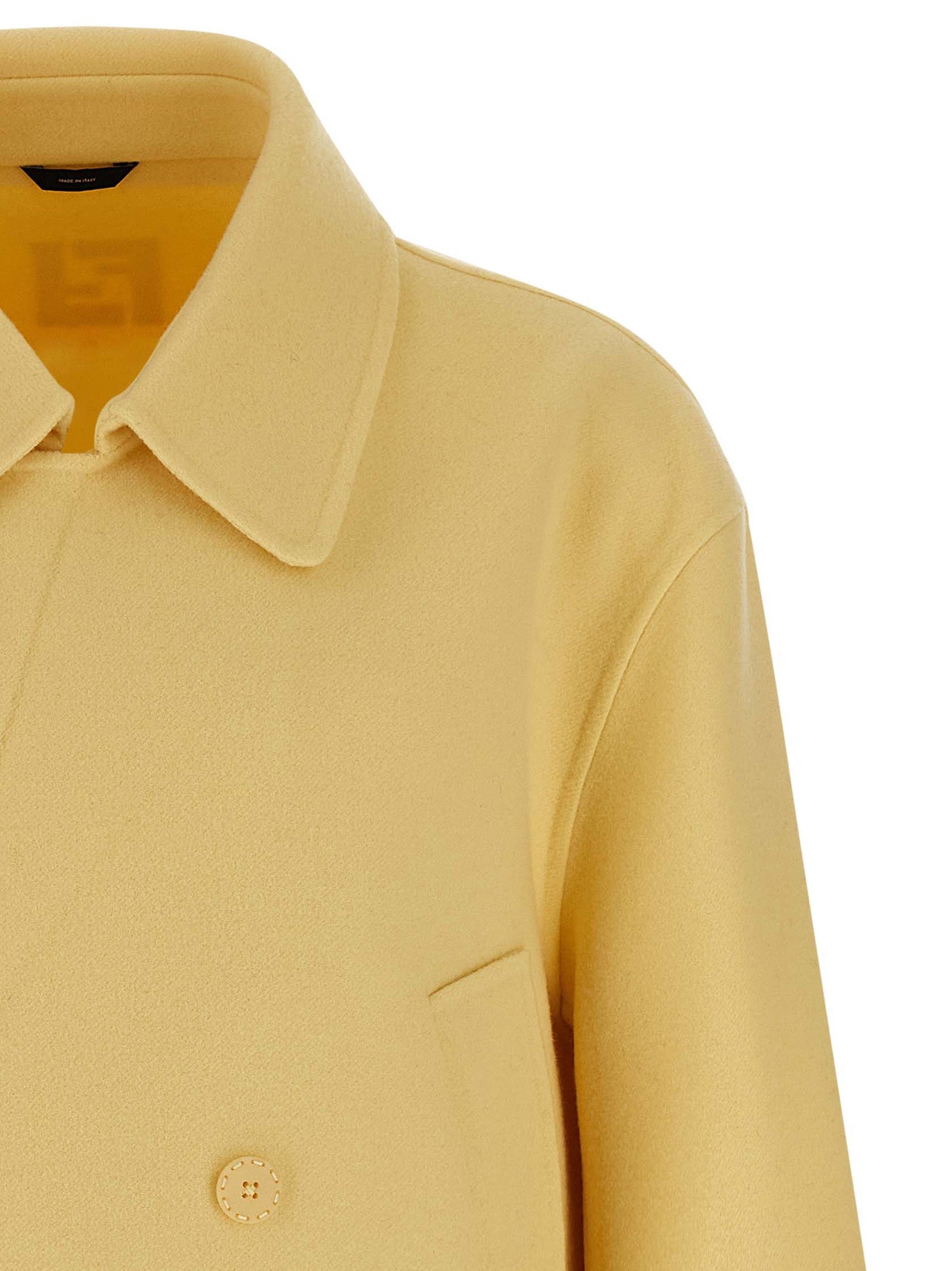 Fendi Bicolor Virgin Wool Coat Fendi