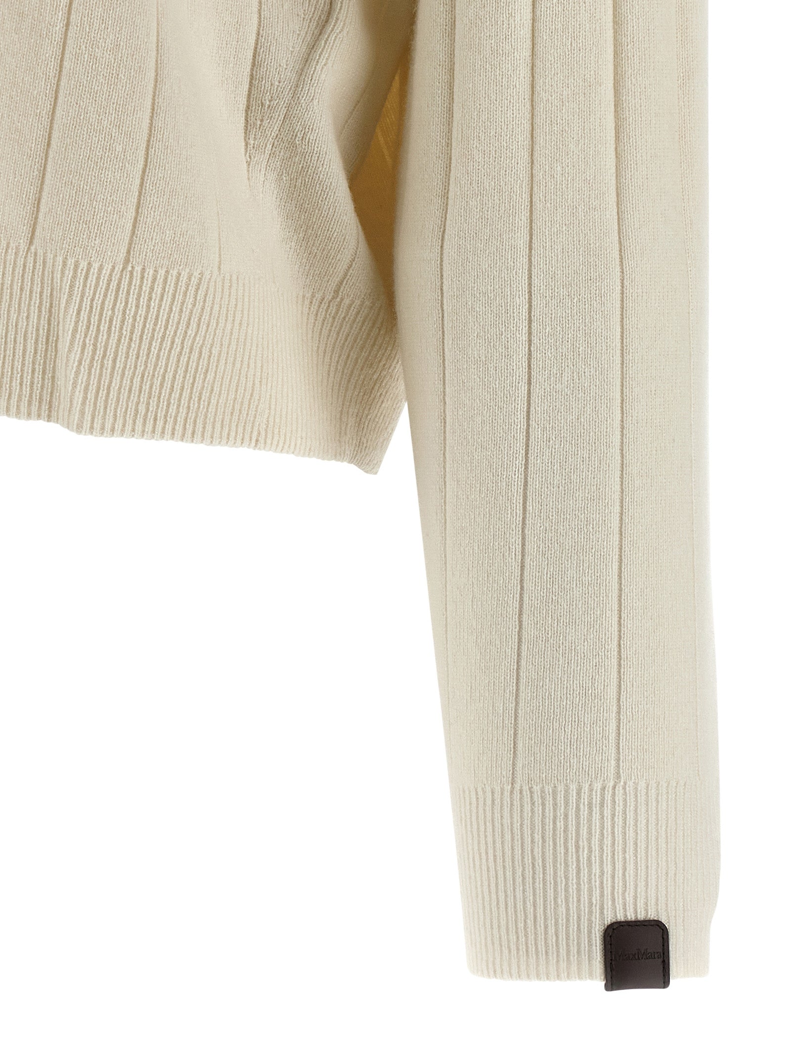 Max Mara White Cashmere Cardigan Max Mara