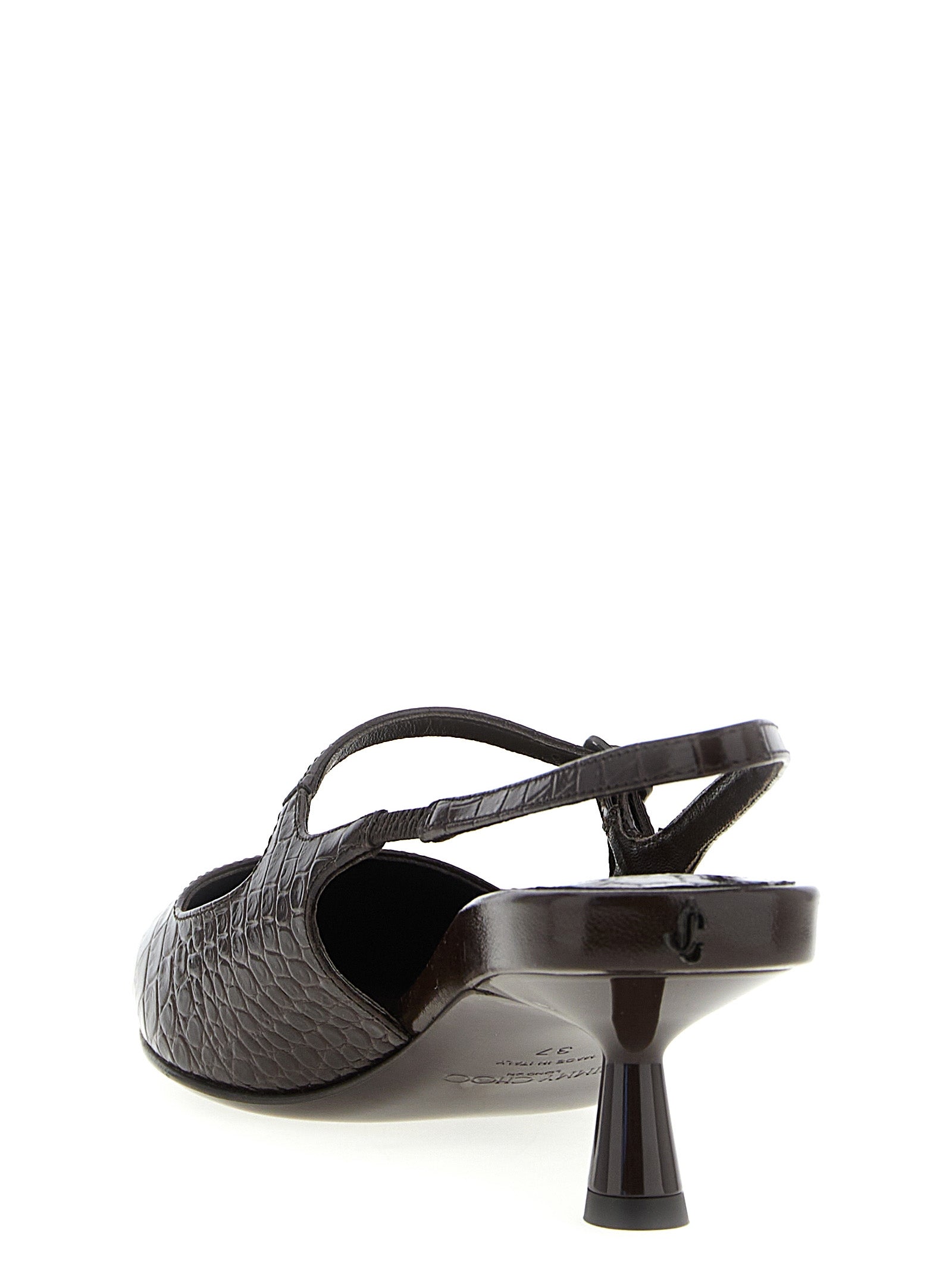 Jimmy Choo Brown Leather Mid Heel Pumps Jimmy Choo