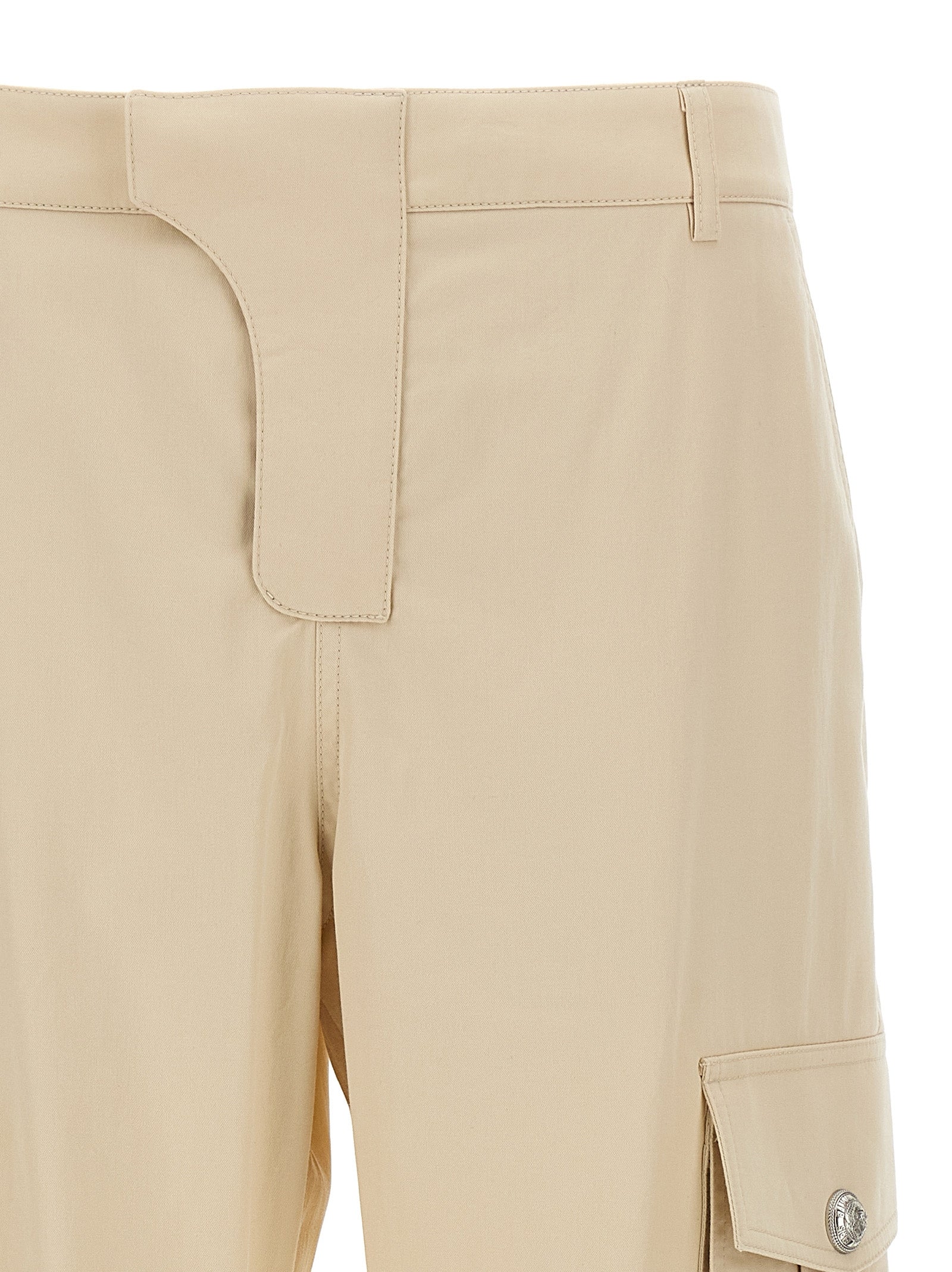 Balmain Beige Cotton Cargo Pants Balmain
