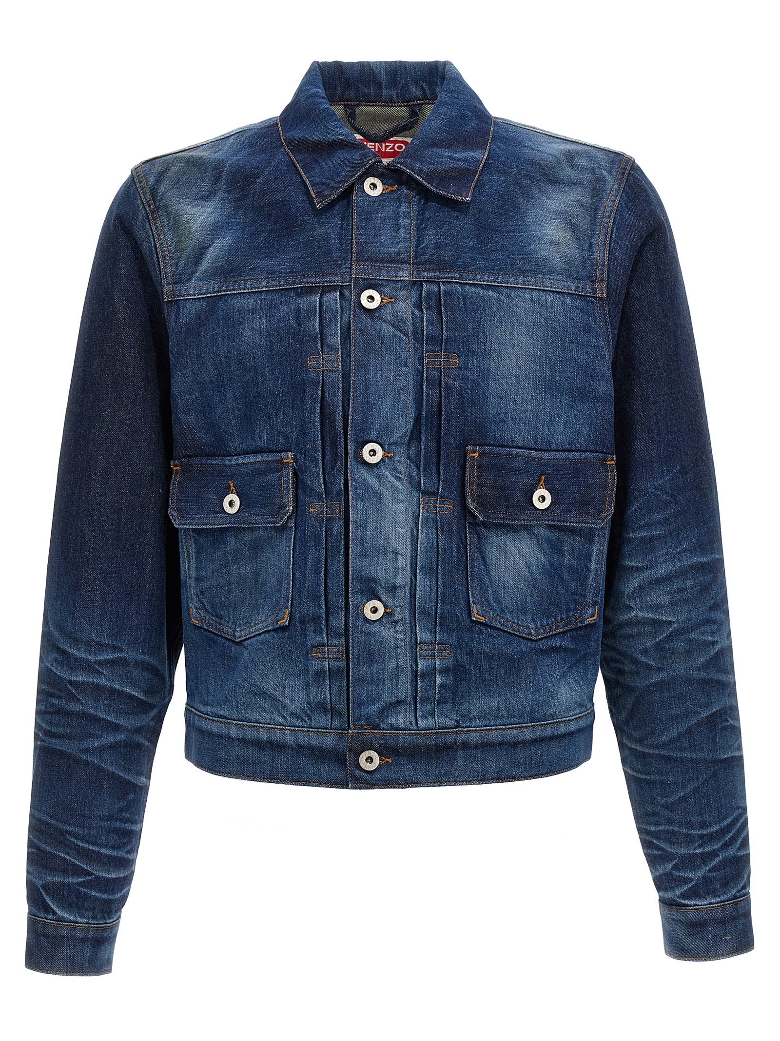 Kenzo Blue Cotton Denim Jacket Kenzo