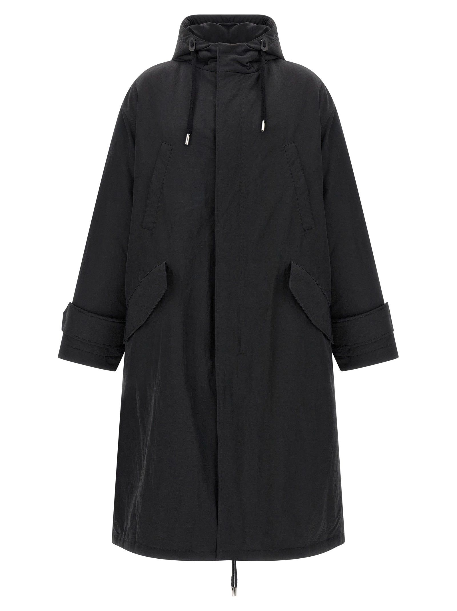 Ami Paris Gray Polyamide Parka Ami Paris