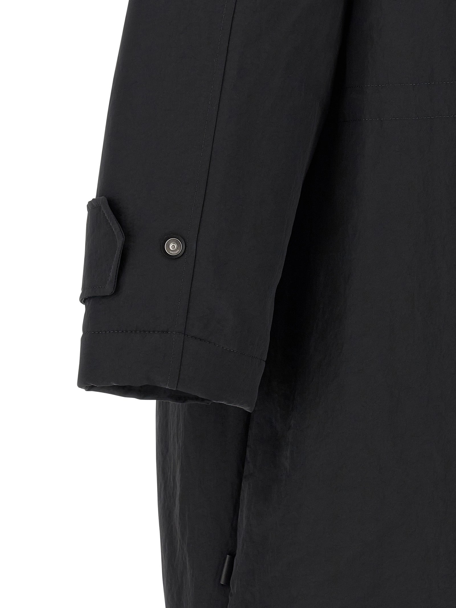 Ami Paris Gray Polyamide Parka Ami Paris