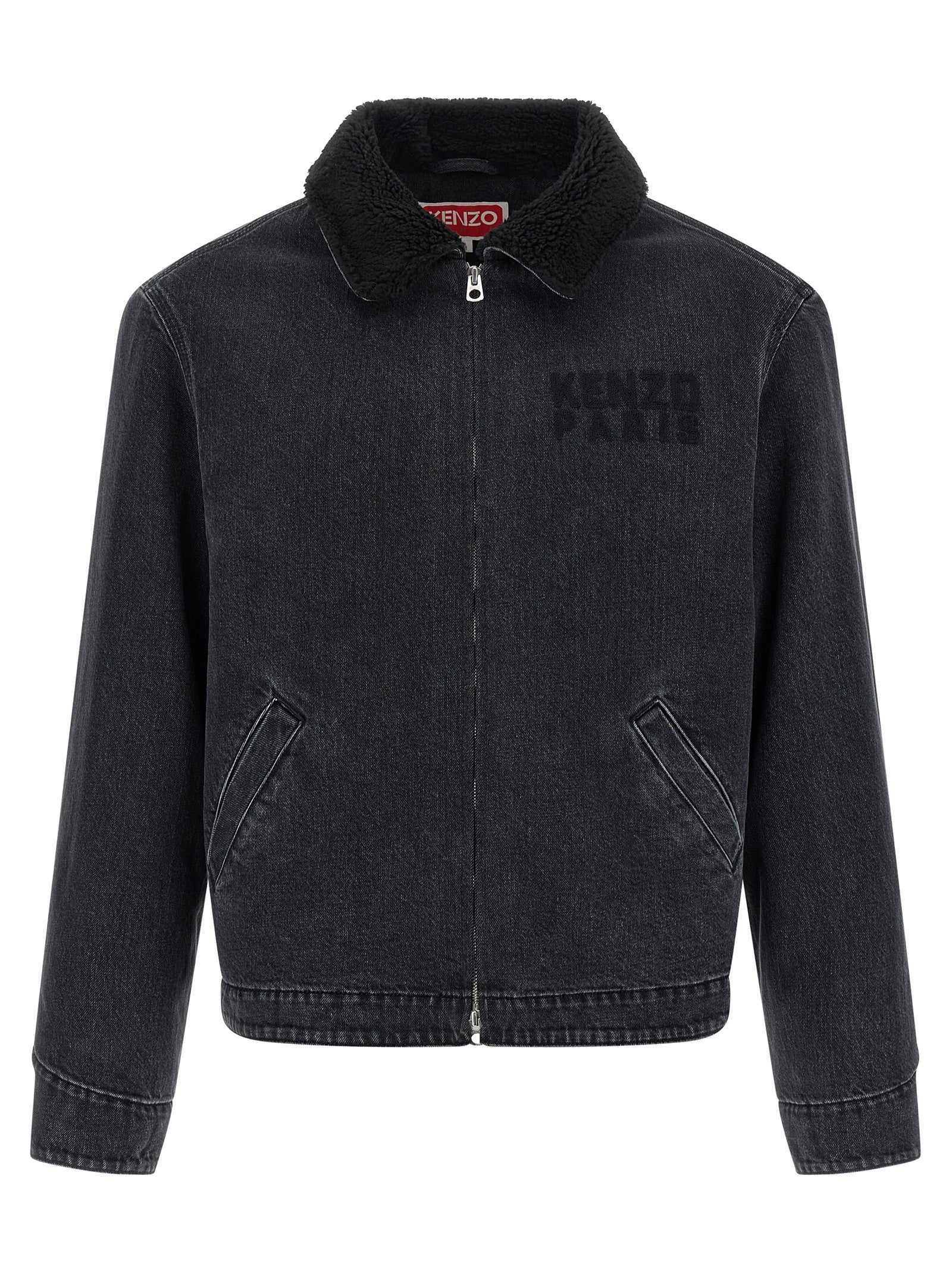 Kenzo Black Cotton Denim Jacket Kenzo