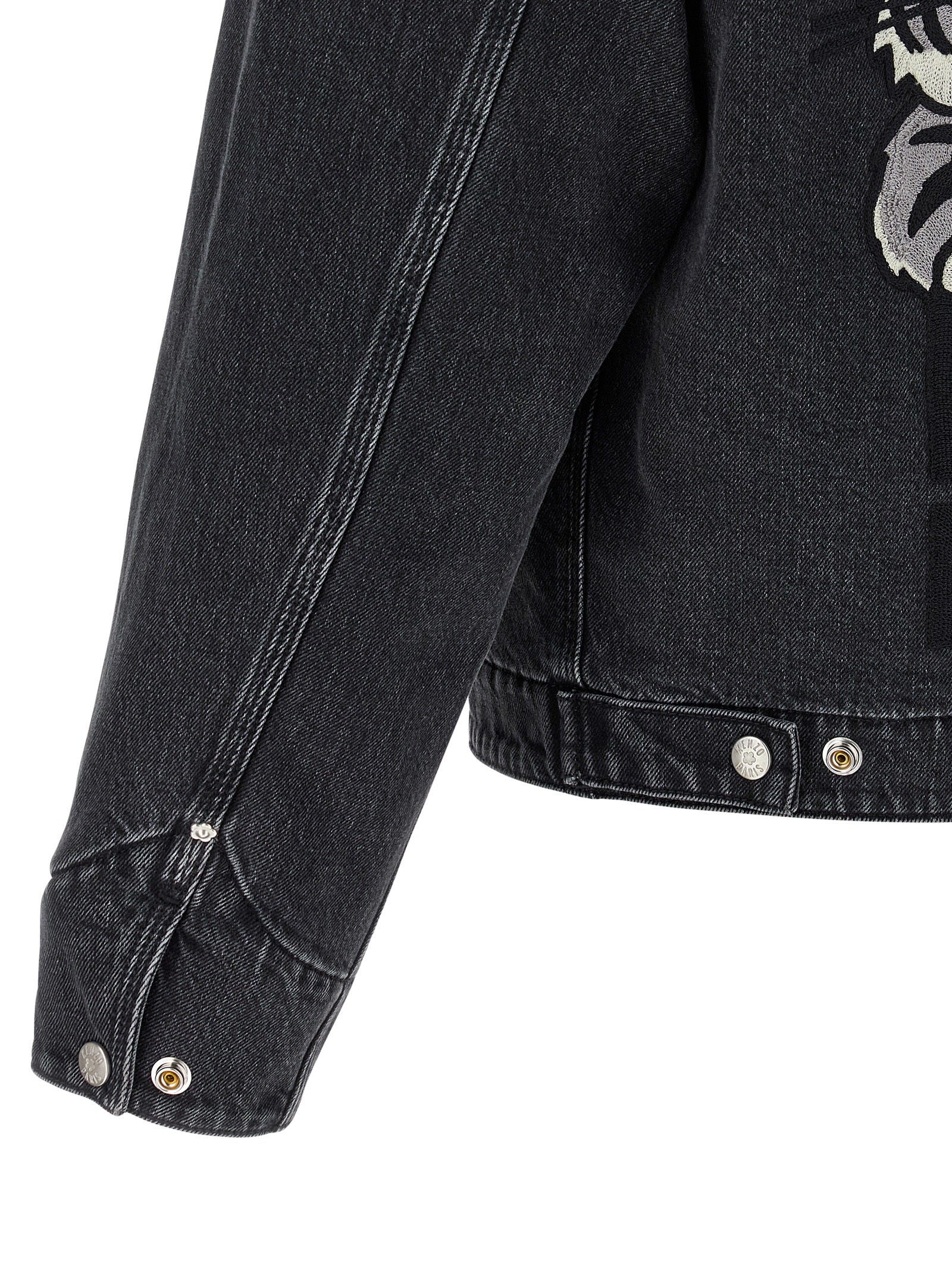 Kenzo Black Cotton Denim Jacket Kenzo