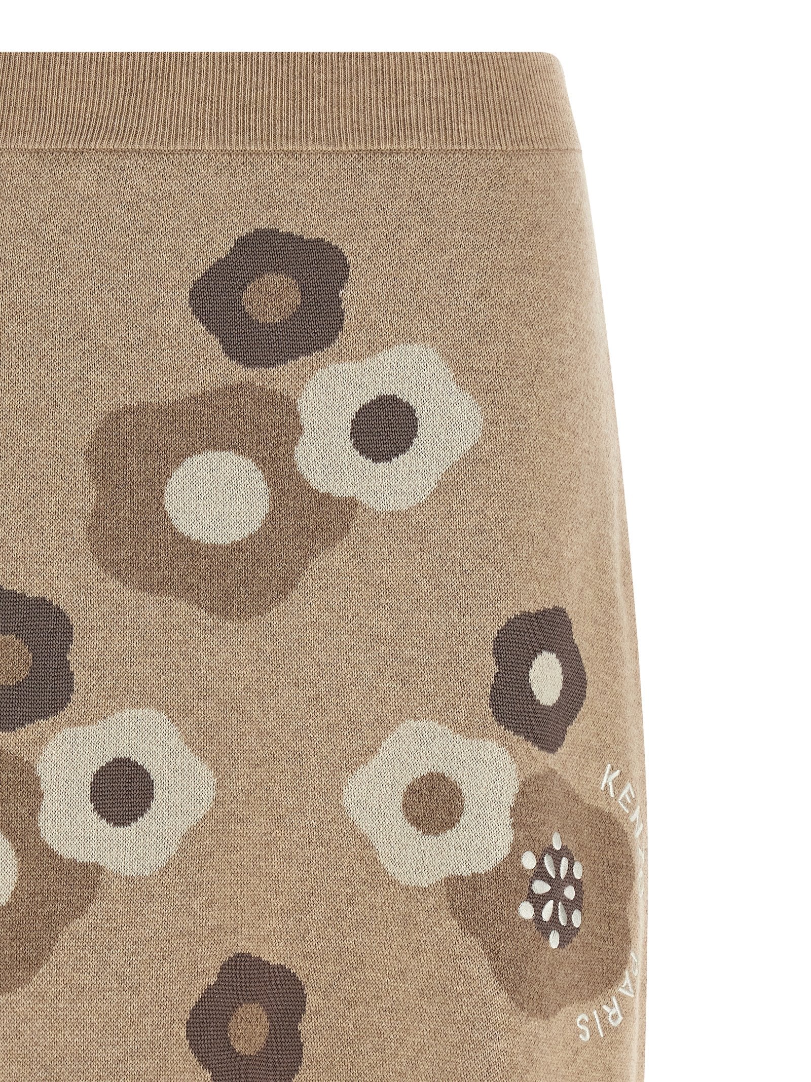Kenzo Beige Wool Long Skirt Kenzo