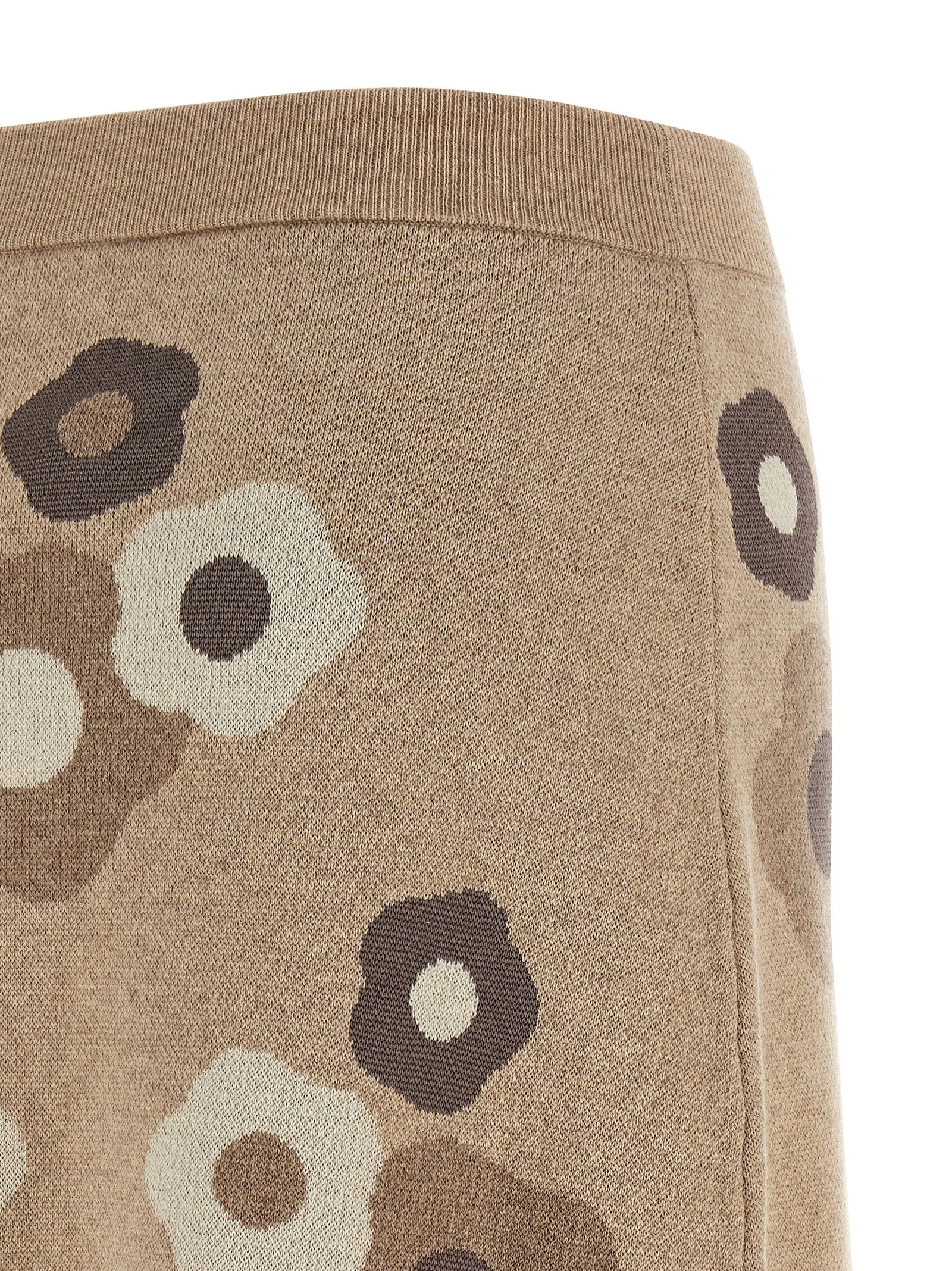 Kenzo Beige Wool Long Skirt Kenzo