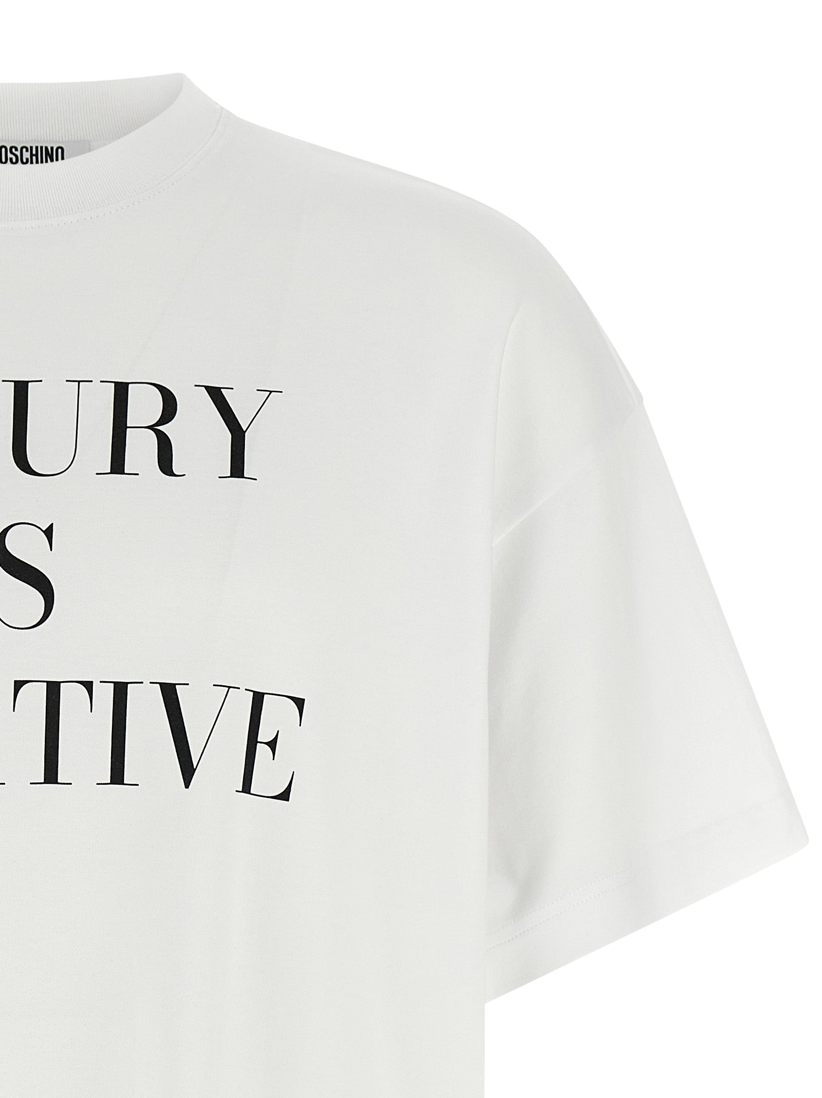 Moschino White Cotton T-Shirt Moschino