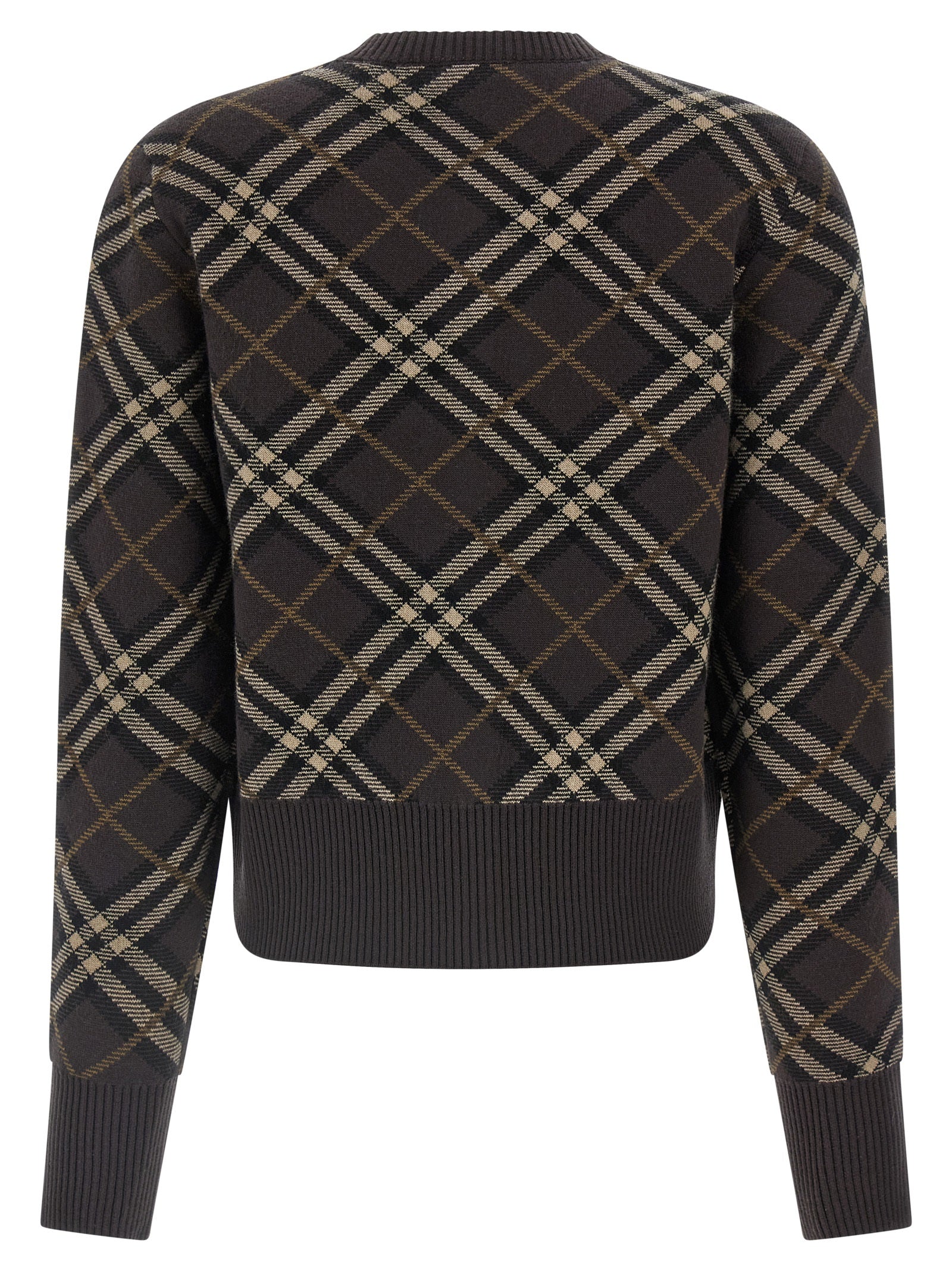 Burberry Brown Wool Cardigan Burberry