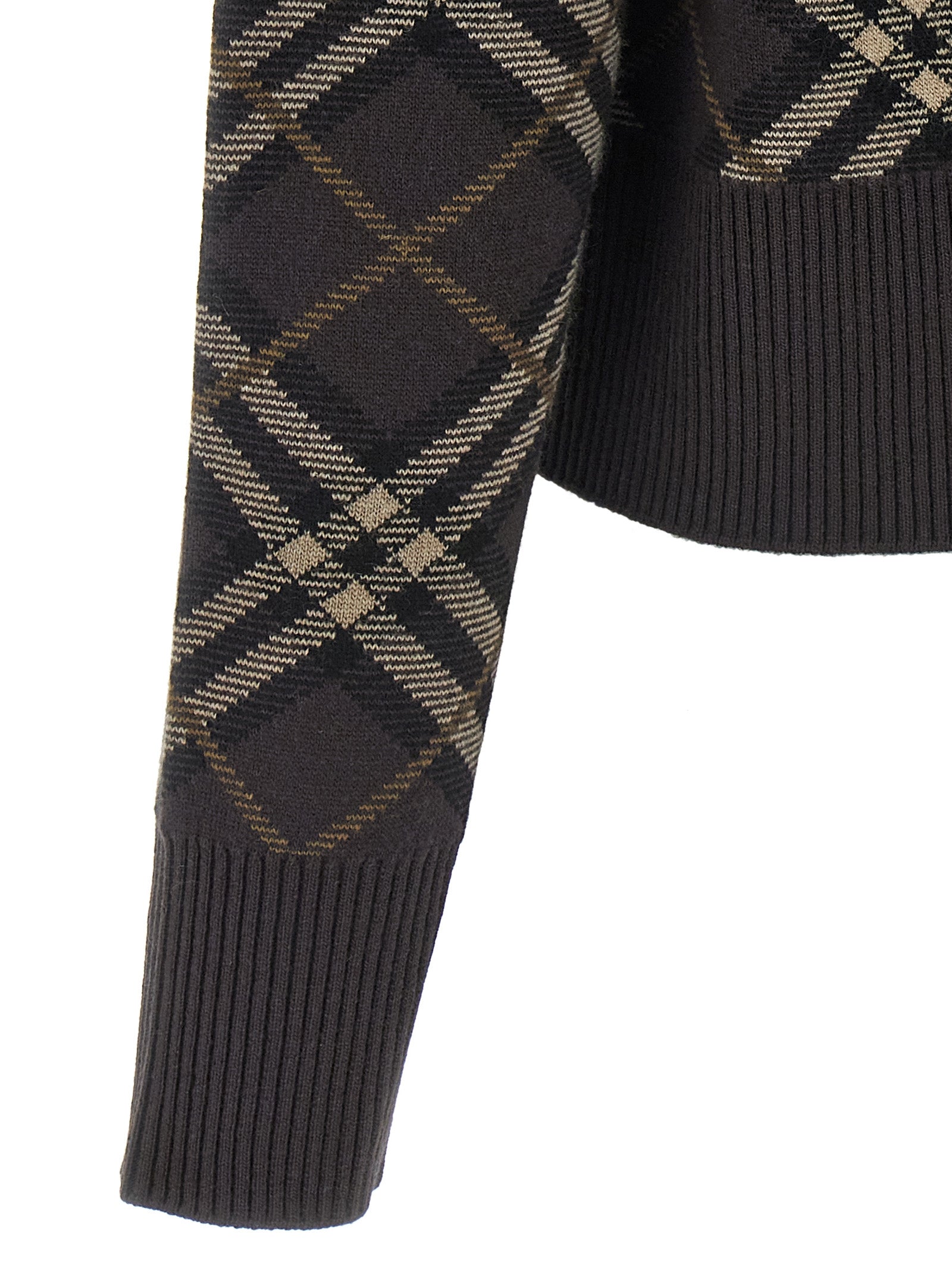 Burberry Brown Wool Cardigan Burberry