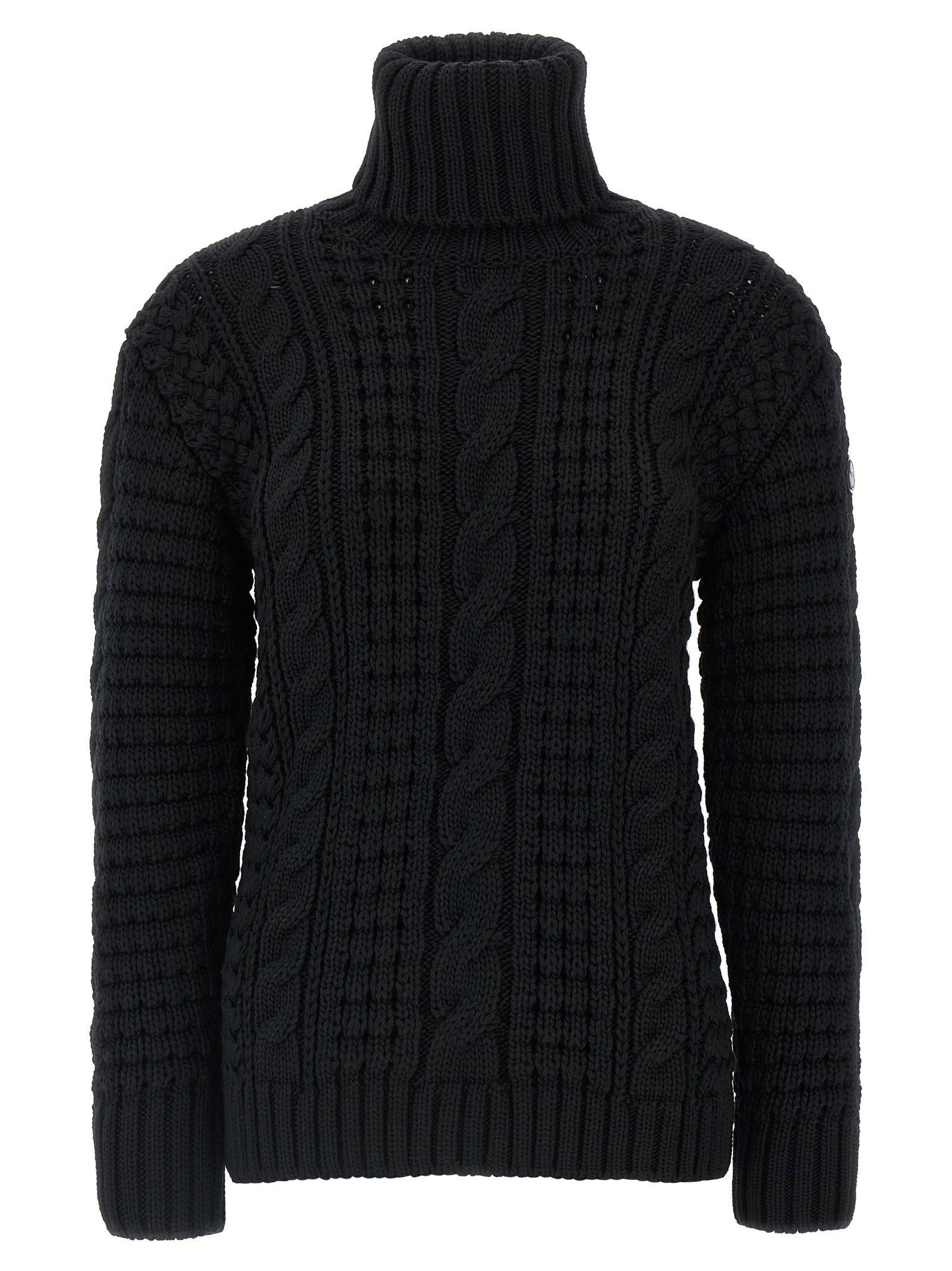 MONCLER GENIUS Black Virgin Wool Cardigan MONCLER GENIUS