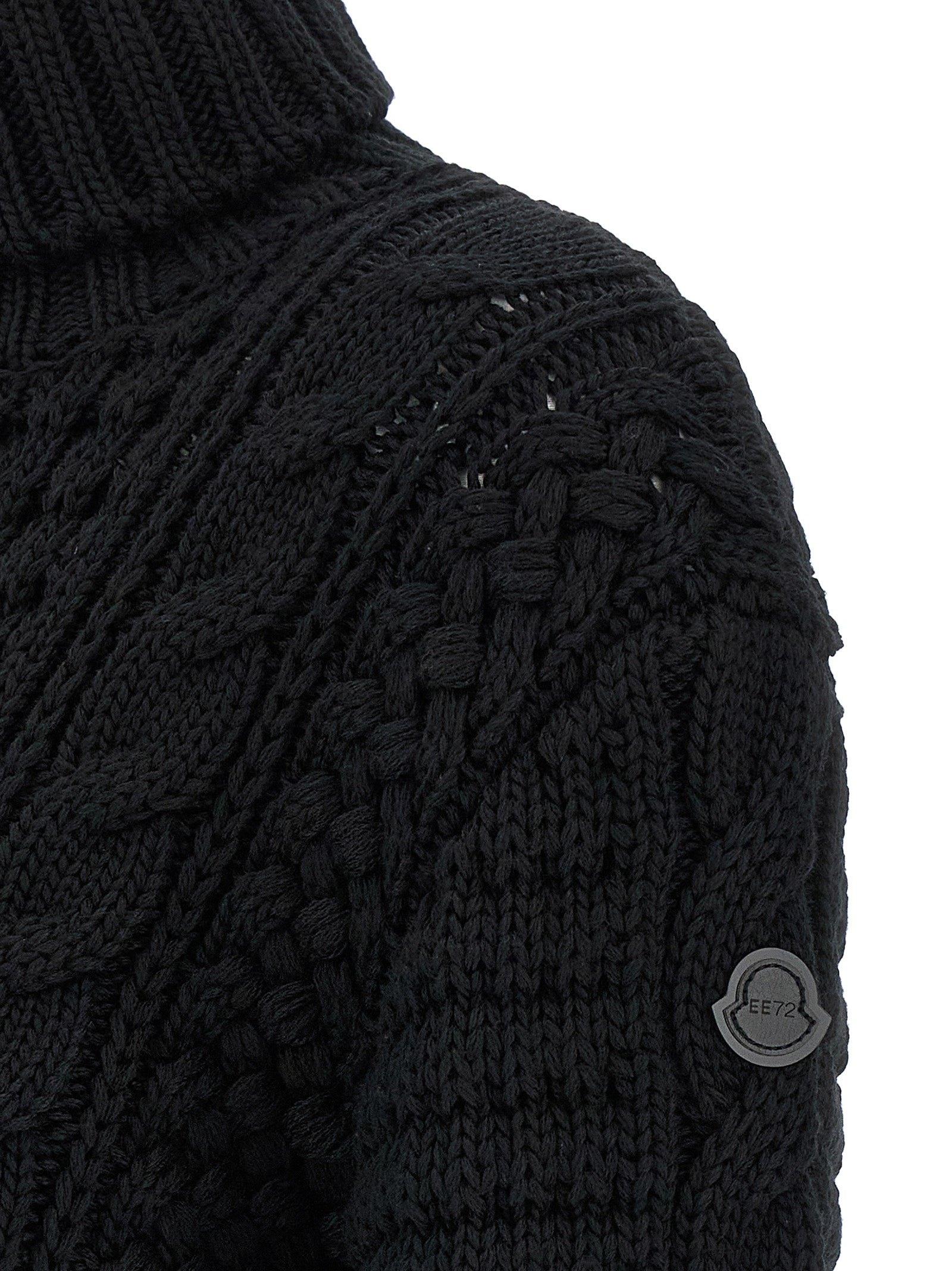 MONCLER GENIUS Black Virgin Wool Cardigan MONCLER GENIUS