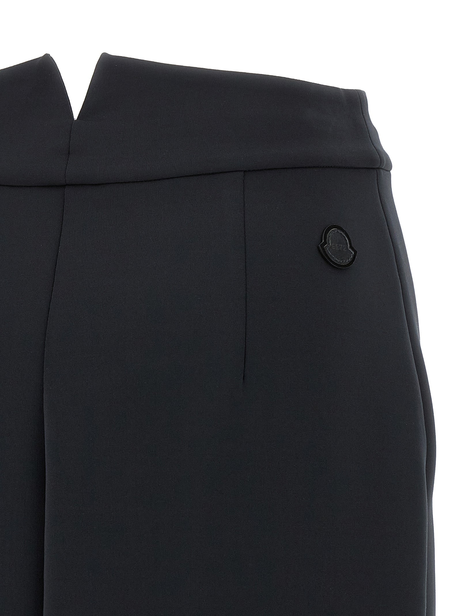 MONCLER GENIUS Black Polyester Midi Skirt MONCLER GENIUS