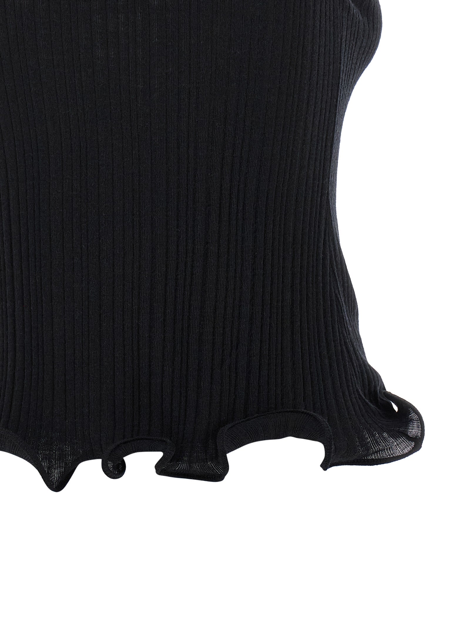 Fendi Black Polyester Sleeveles T-Shirt Fendi