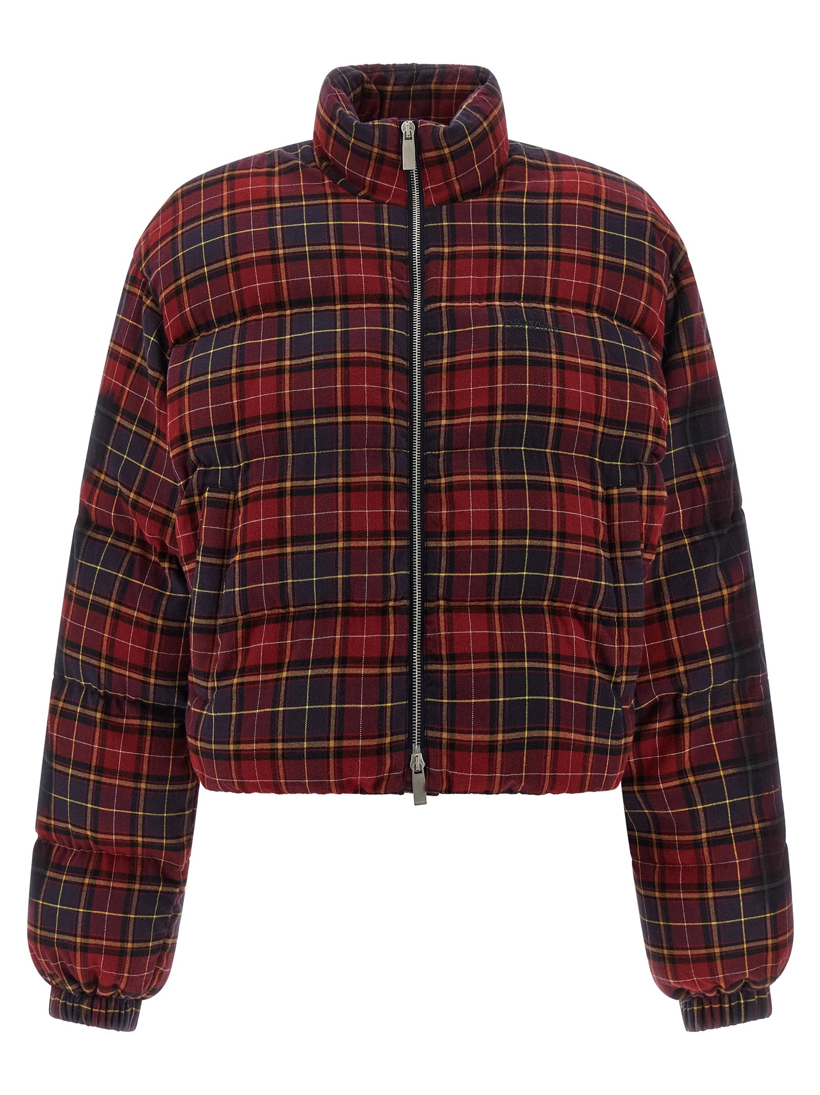 Off-White Bordeaux Cotton Full-Length Jacket Off-White
