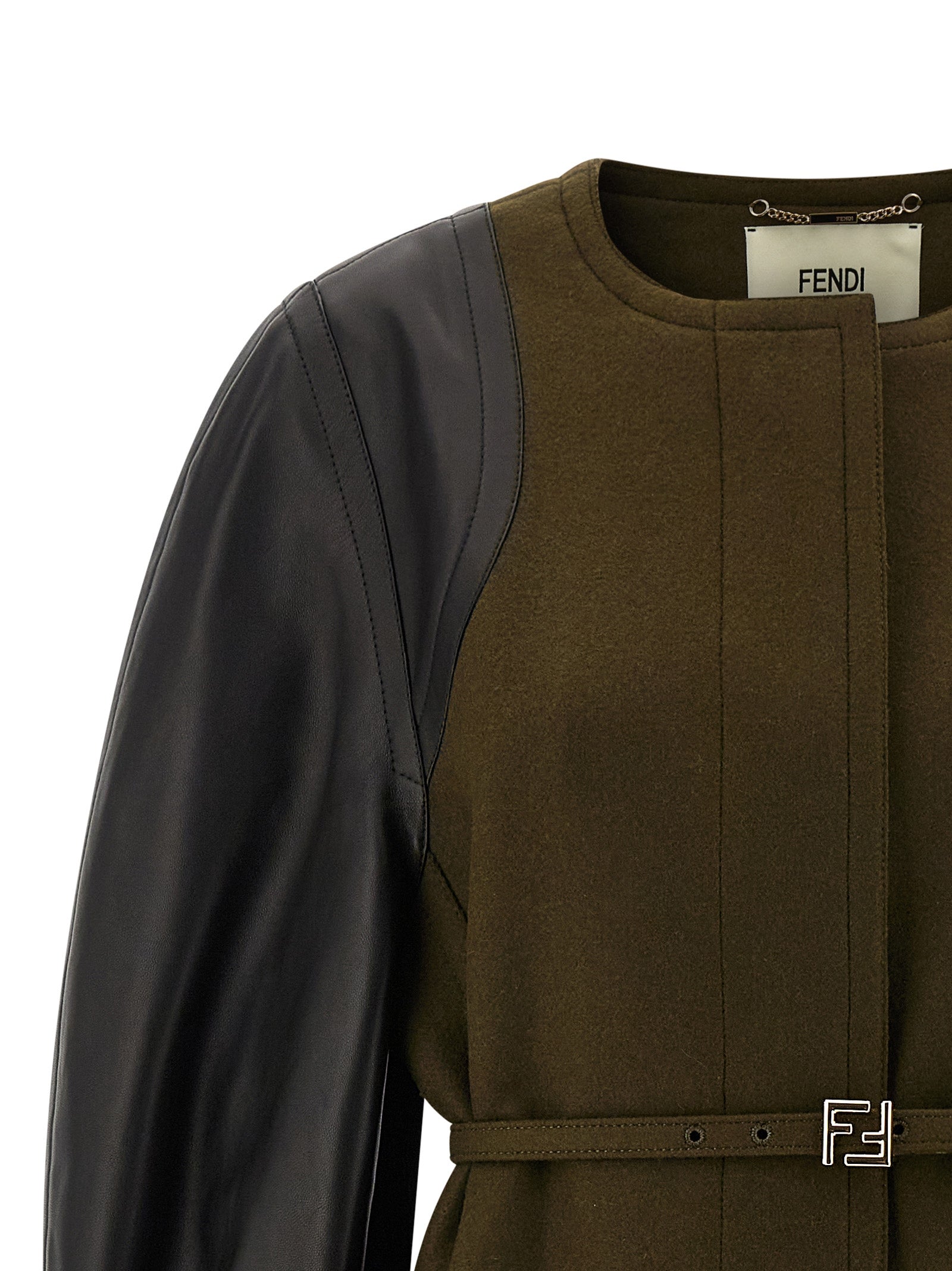 Fendi Bicolor Viscose Coat Fendi