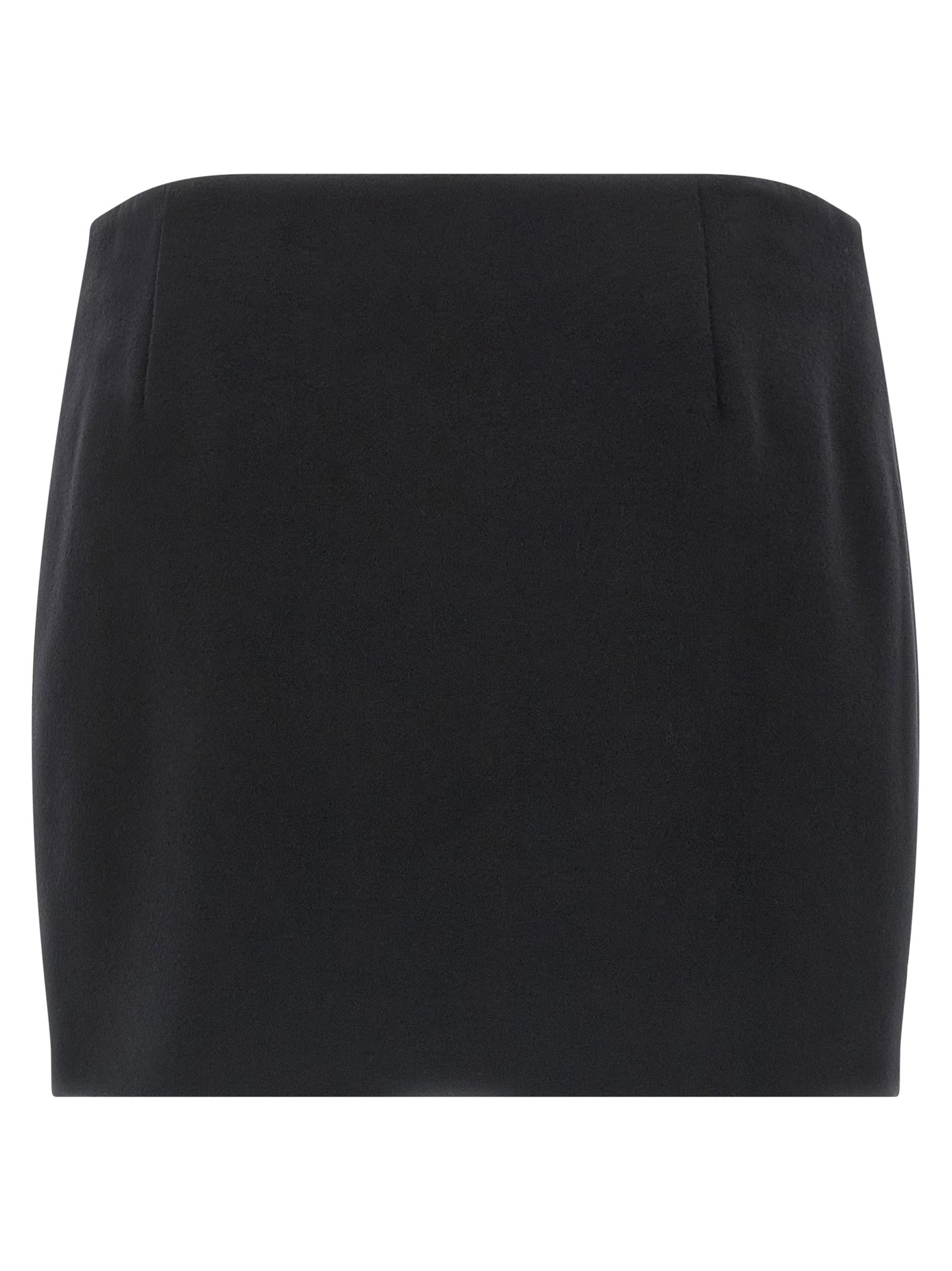 Ferragamo Black Virgin Wool Long Skirt Ferragamo