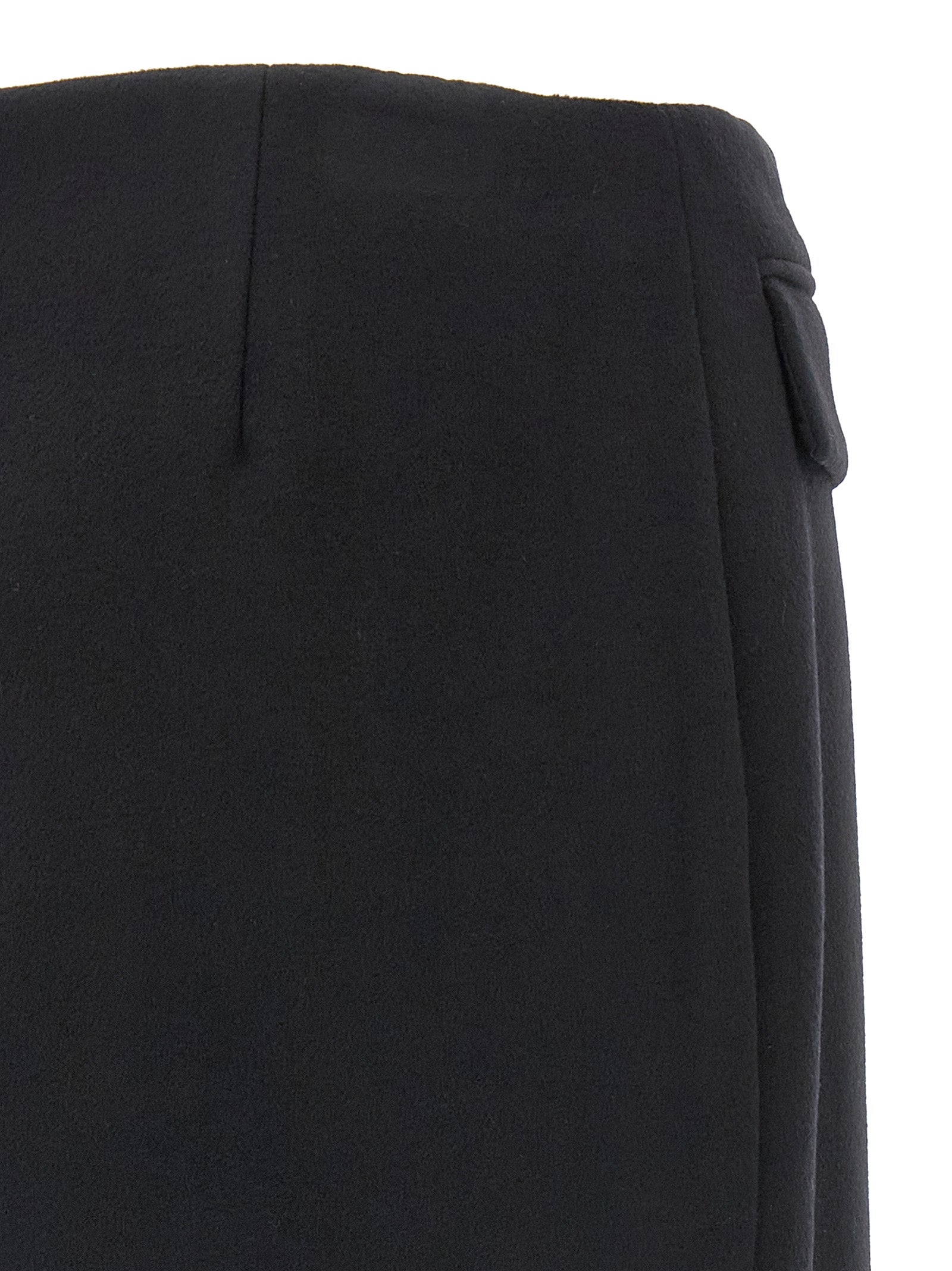 Ferragamo Black Virgin Wool Long Skirt Ferragamo
