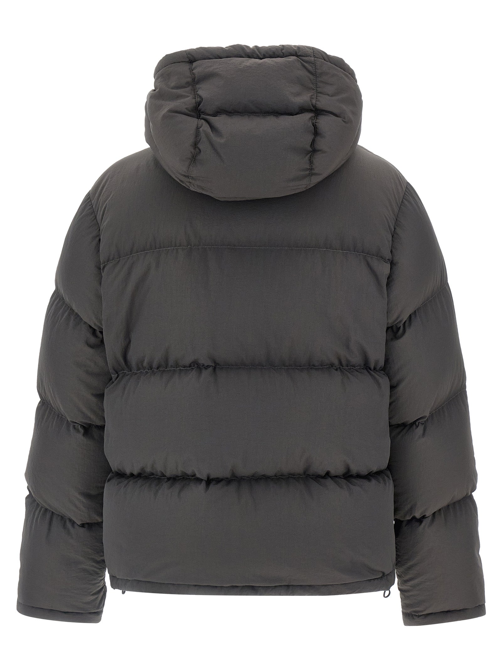 Dolce & Gabbana Gray Polyamide Full-Length Jacket Dolce & Gabbana