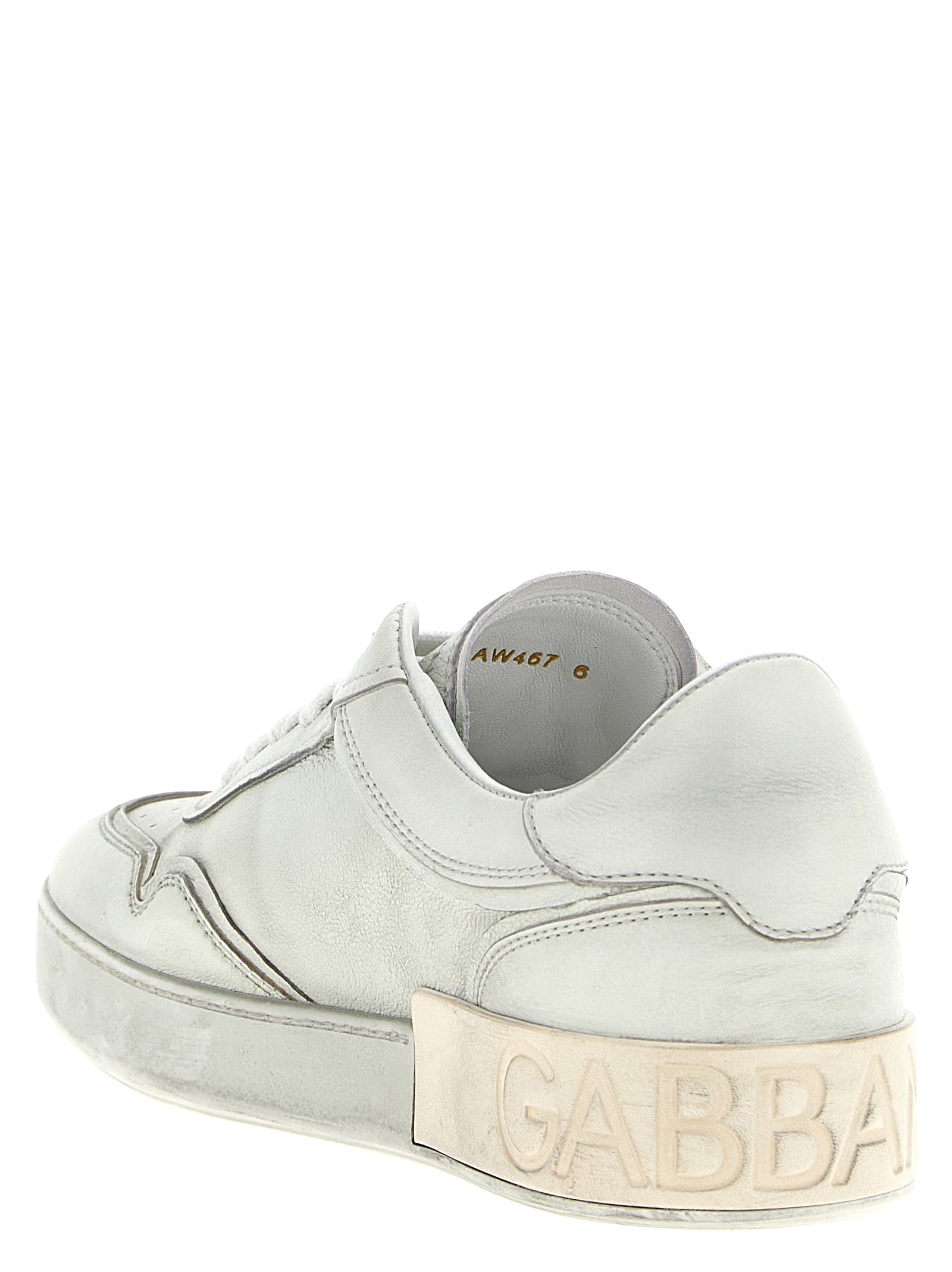 Dolce & Gabbana White Lamb Leather Low Top Sneakers Dolce & Gabbana