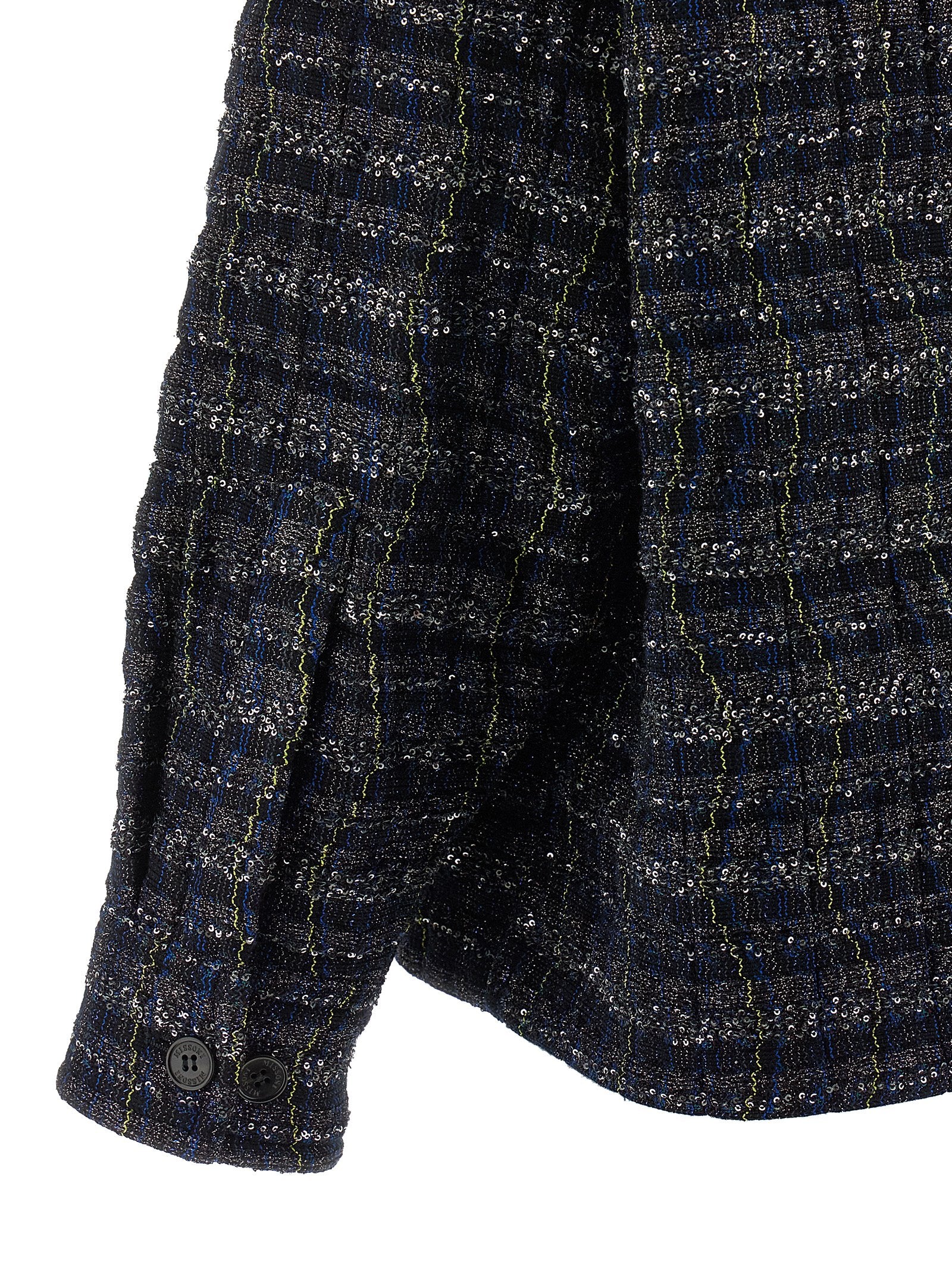 Missoni Blue Viscose Coat Missoni