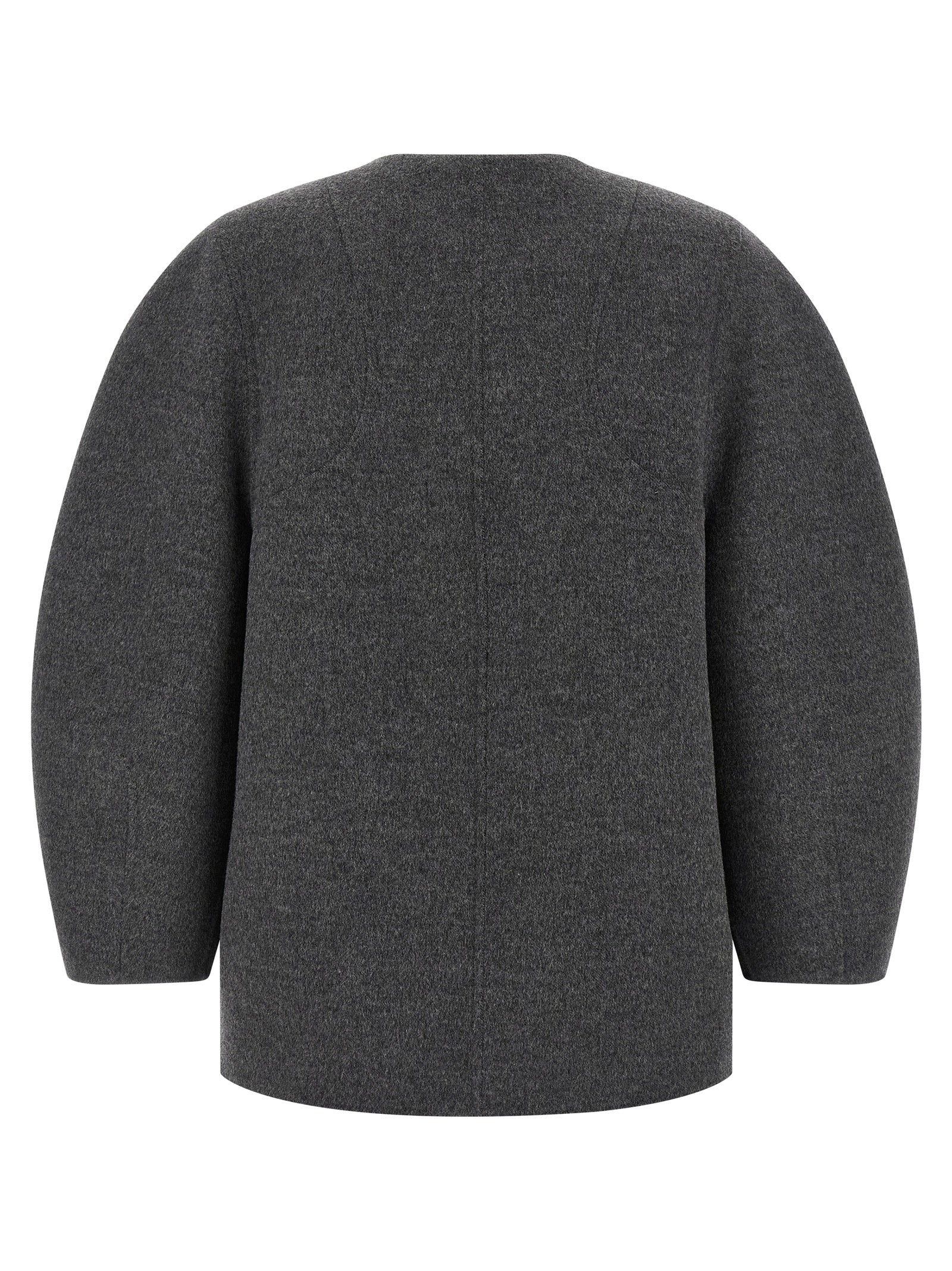 Fendi Gray Virgin Wool Coat Fendi