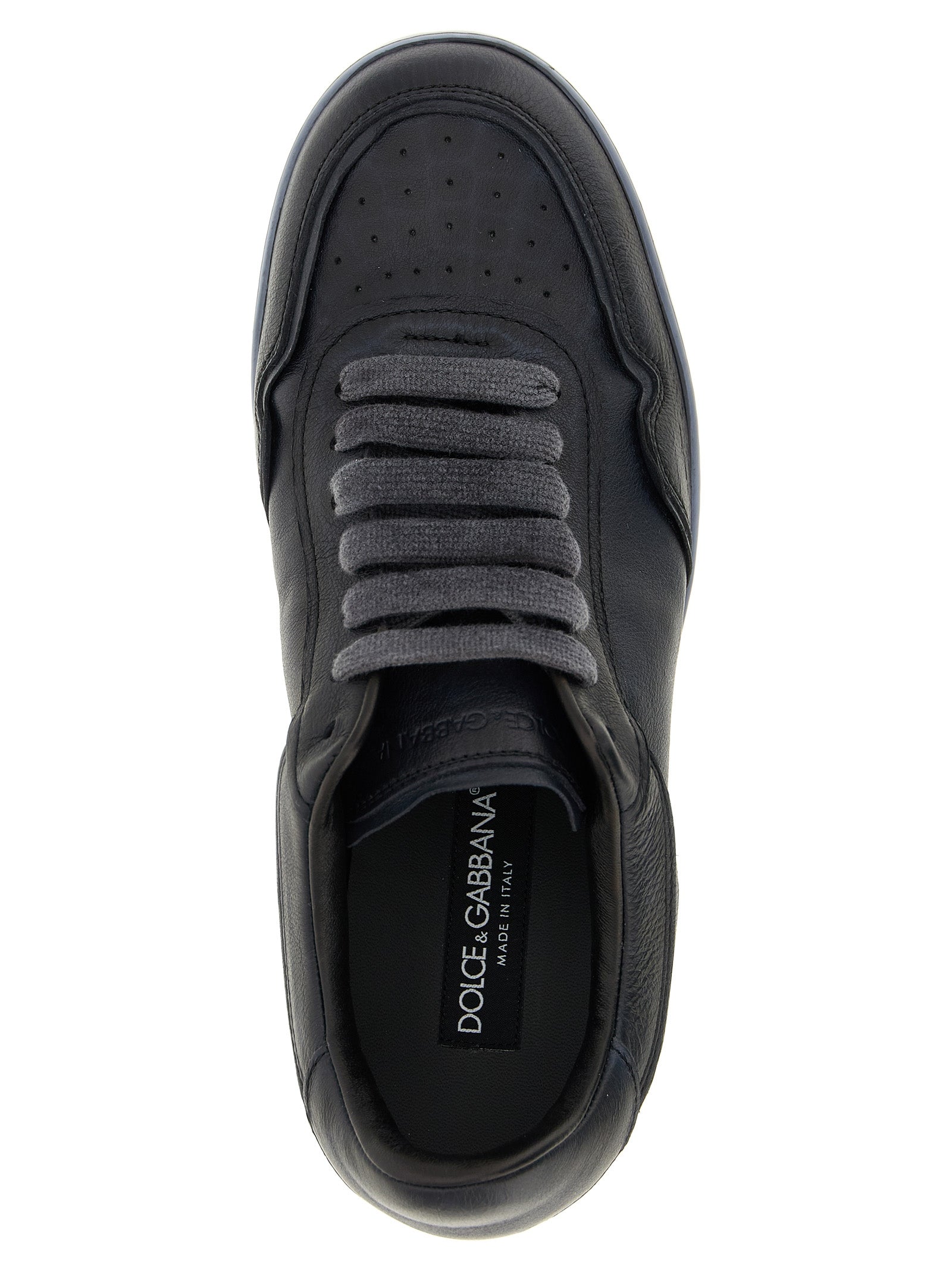 Dolce & Gabbana Black Lamb Leather Low Top Sneakers Dolce & Gabbana