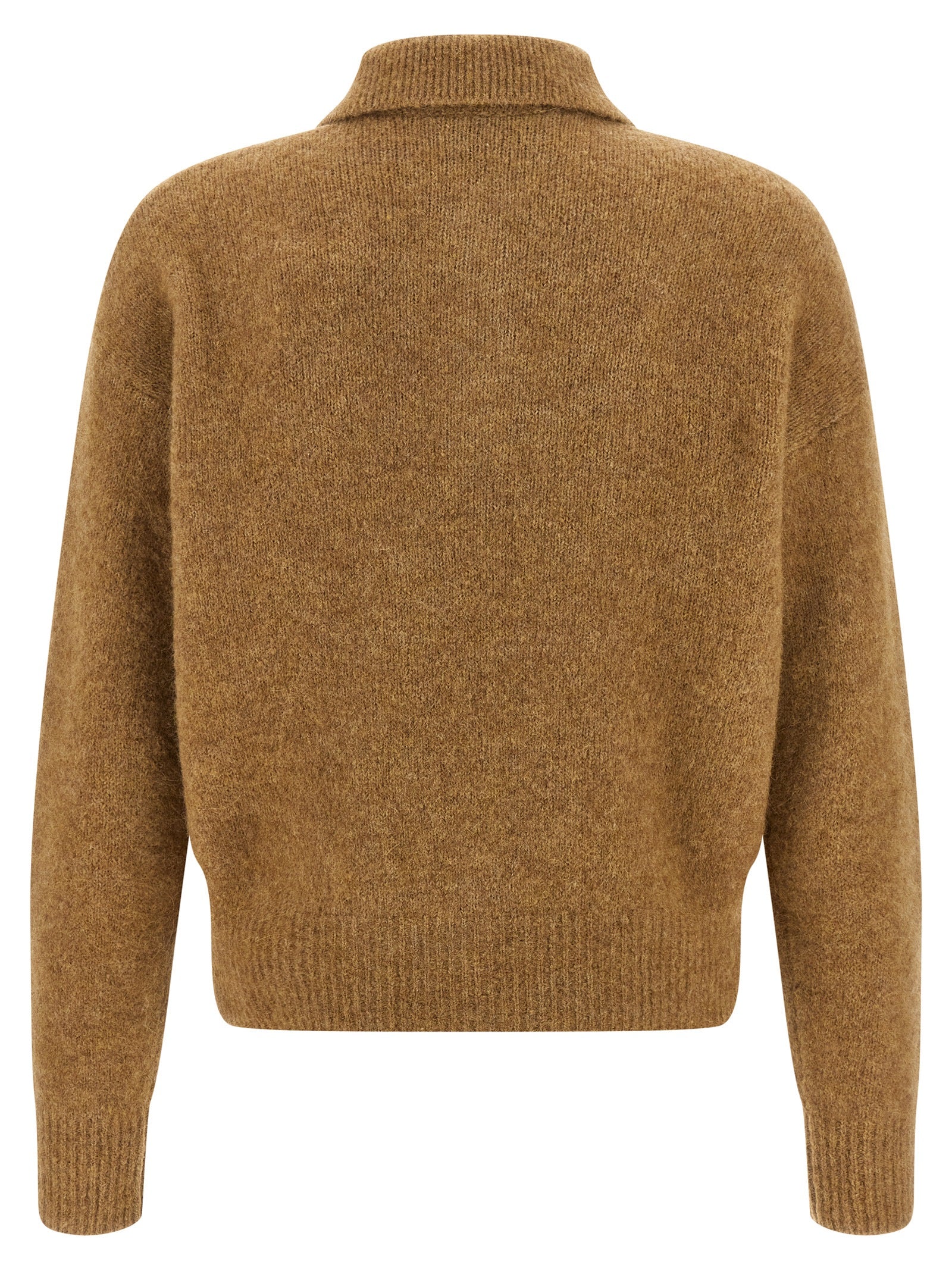 Ami Paris Beige Alpaca Leather Polo Shirt Ami Paris