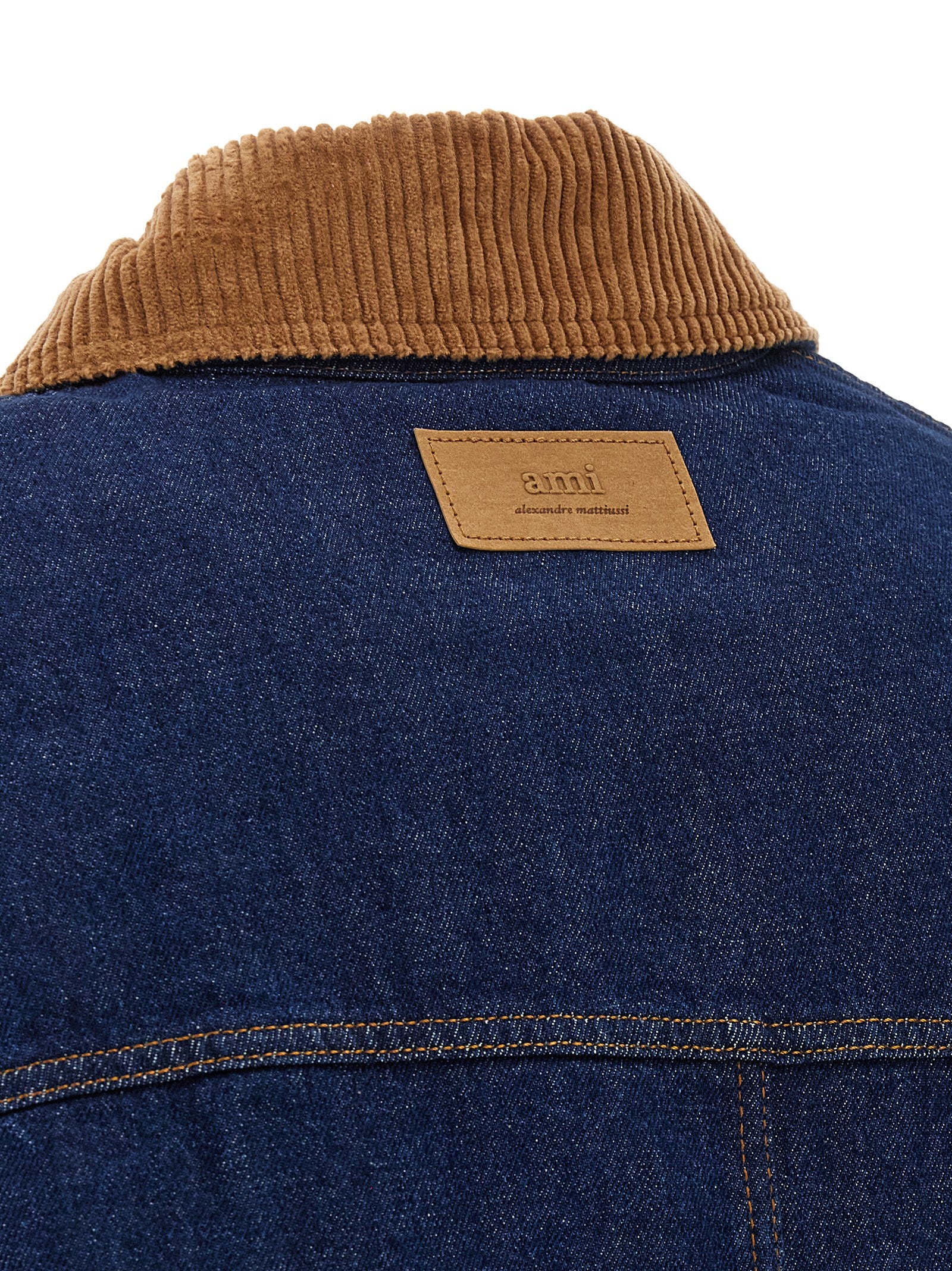 Ami Paris Blue Cotton Denim Jacket Ami Paris
