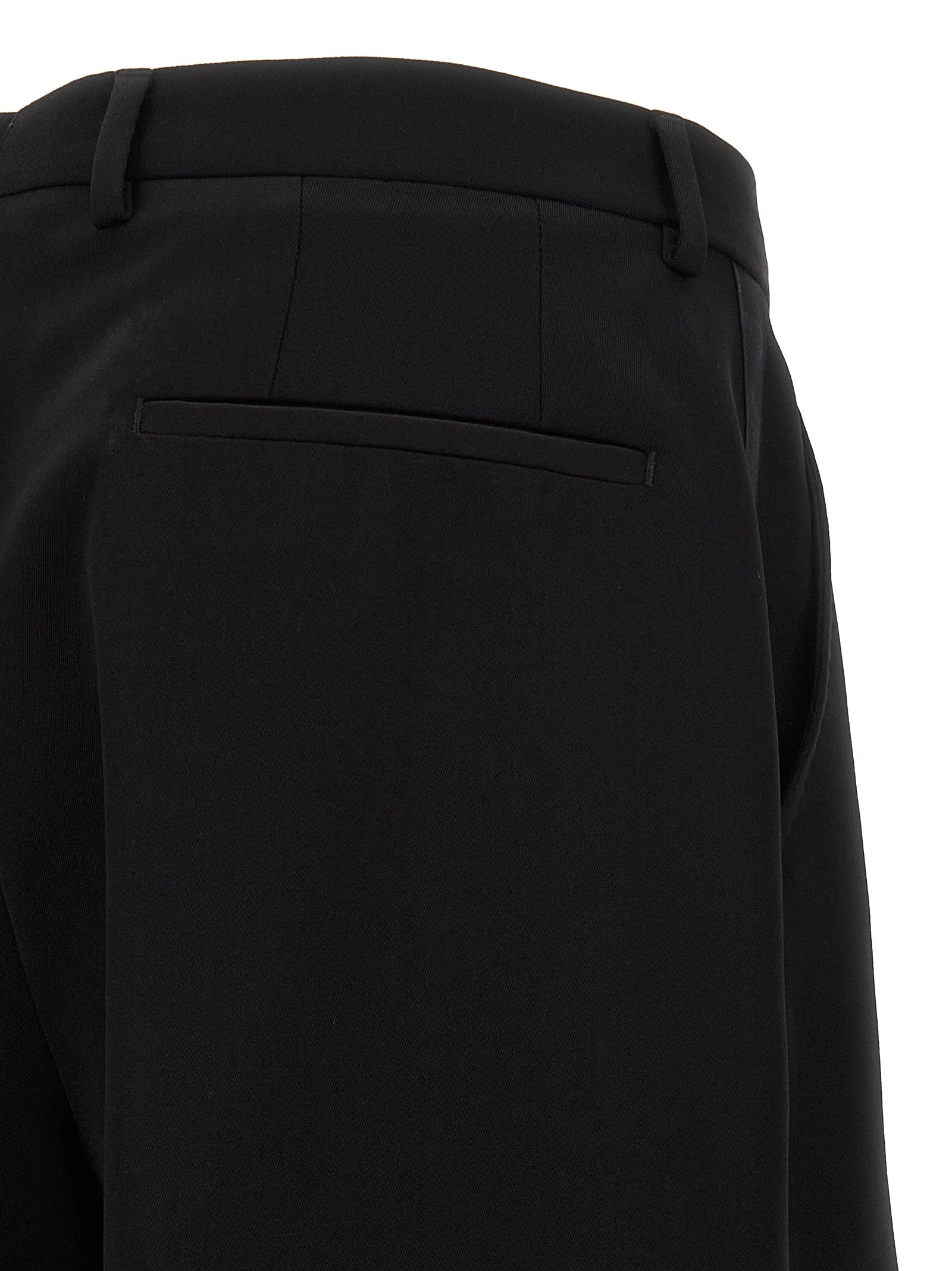 Dolce & Gabbana Black Virgin Wool Dress Pants Dolce & Gabbana