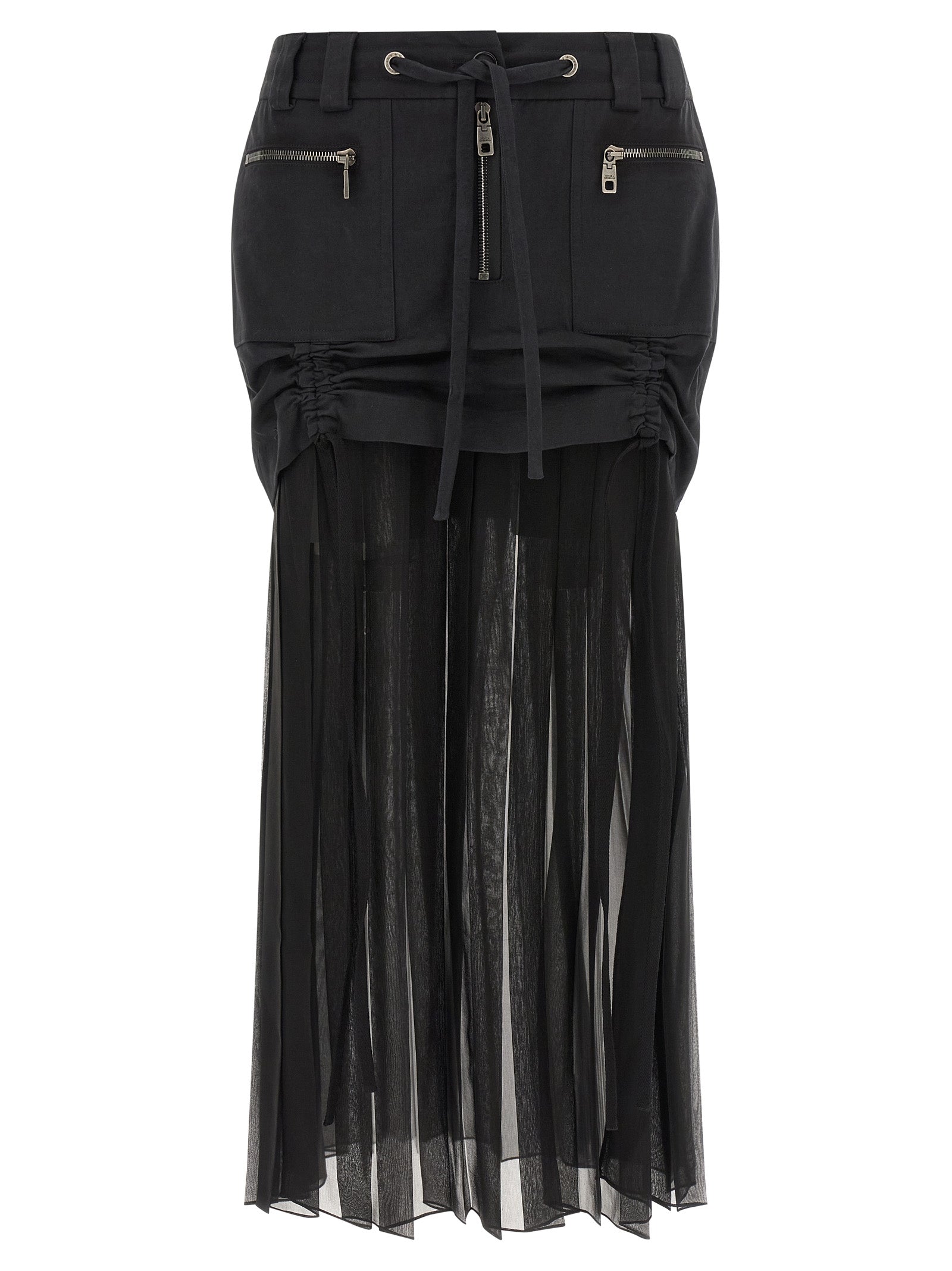 Dolce & Gabbana Black Silk Midi Skirt Dolce & Gabbana