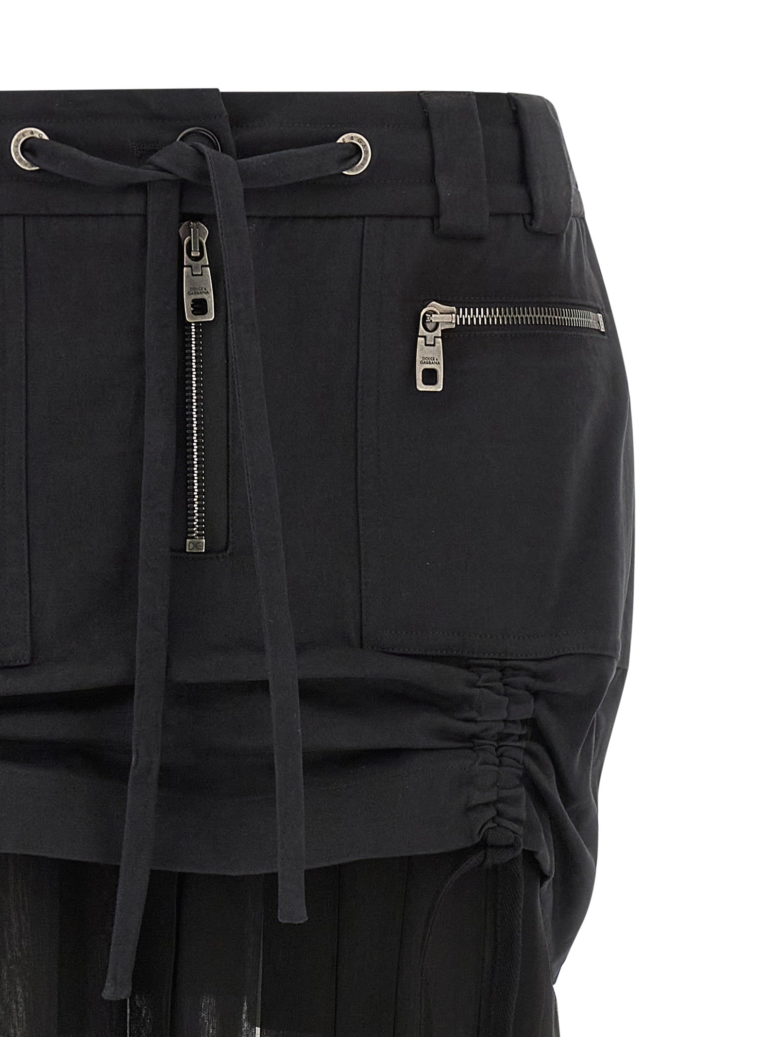 Dolce & Gabbana Black Silk Midi Skirt Dolce & Gabbana