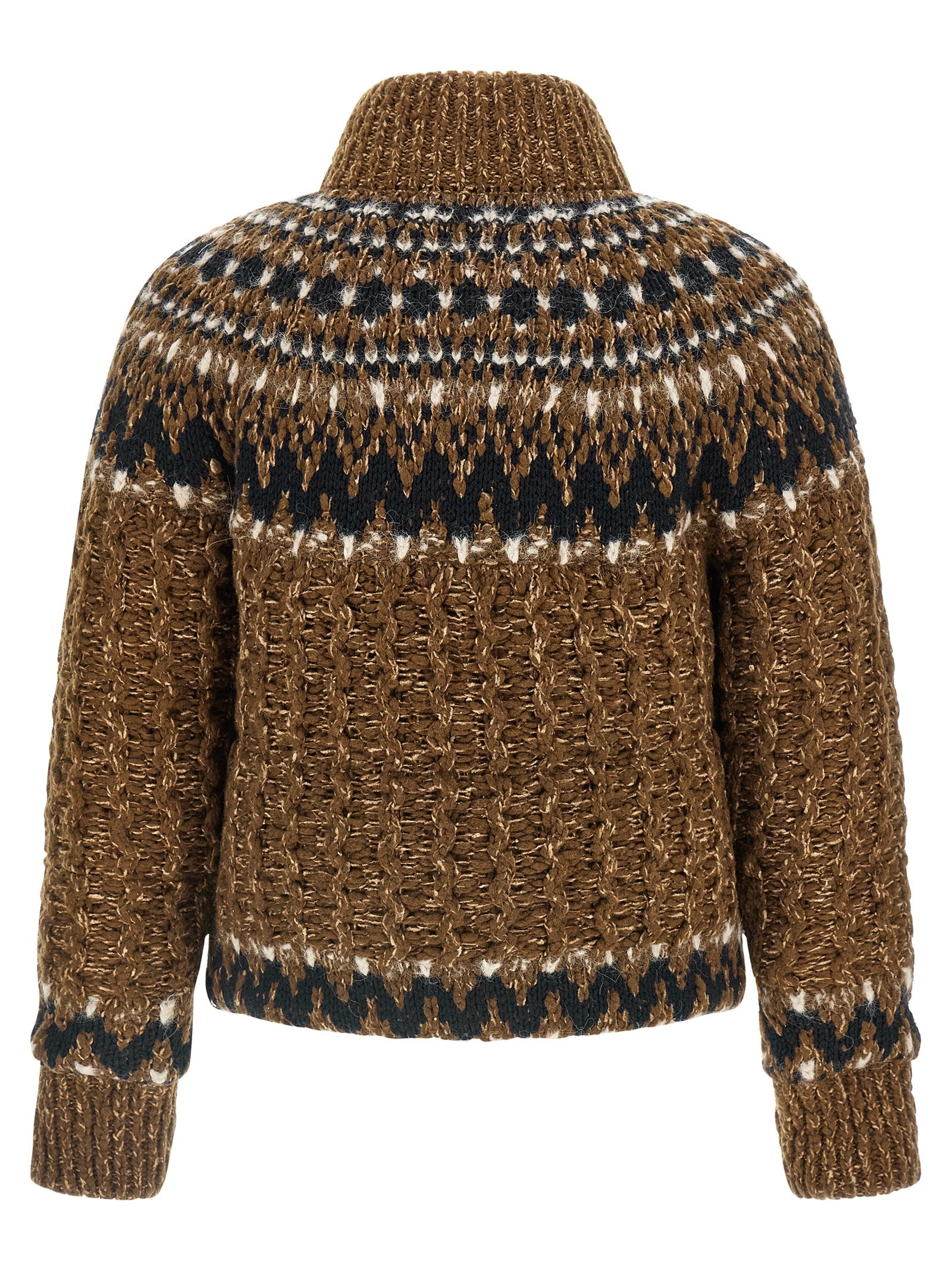 Moncler Grenoble Brown Wool Full-Length Jacket Moncler Grenoble