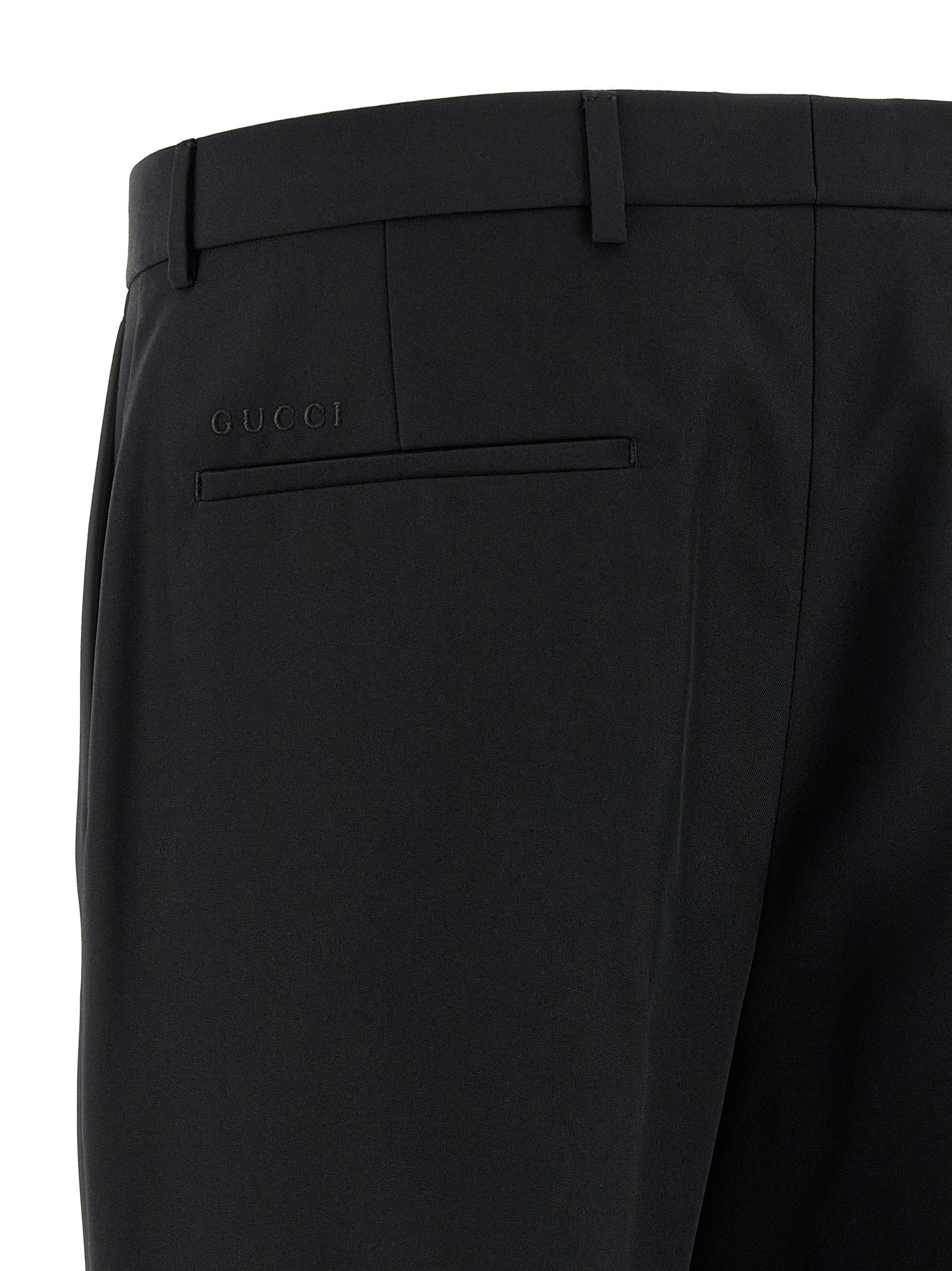 Gucci Black Polyester Dress Pants Gucci