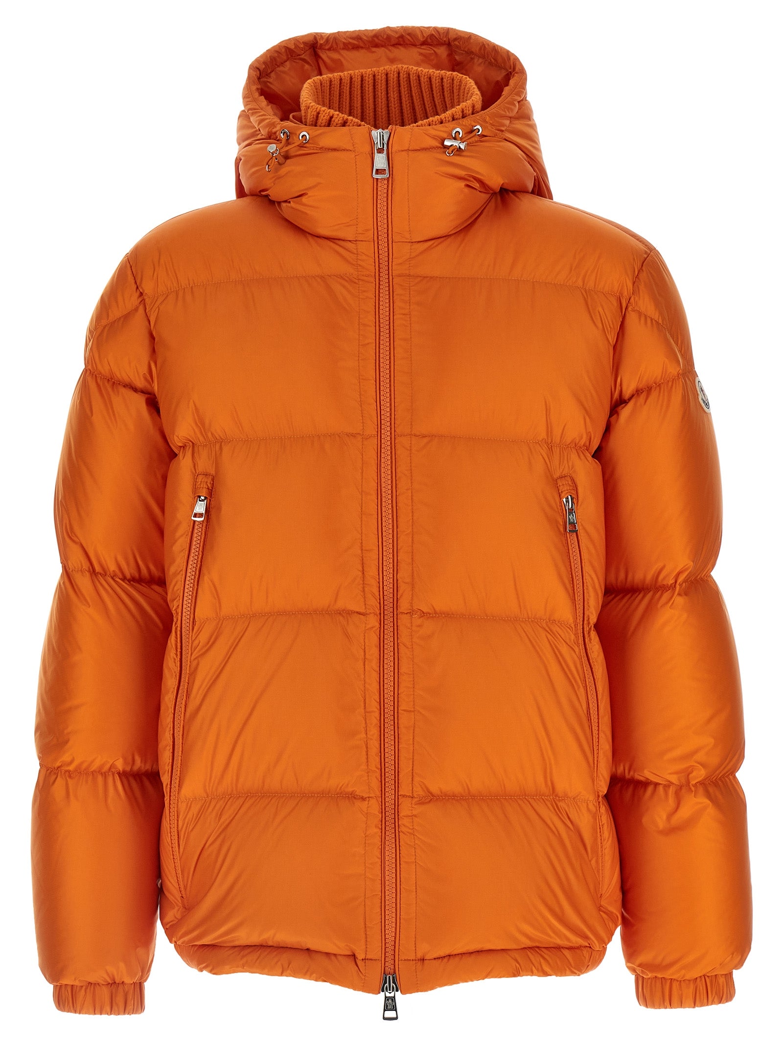 Moncler Orange Polyamide Full-Length Jacket Moncler
