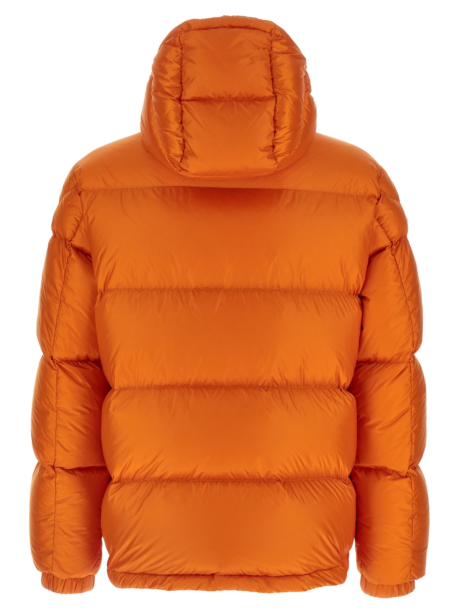 Moncler Orange Polyamide Full-Length Jacket Moncler
