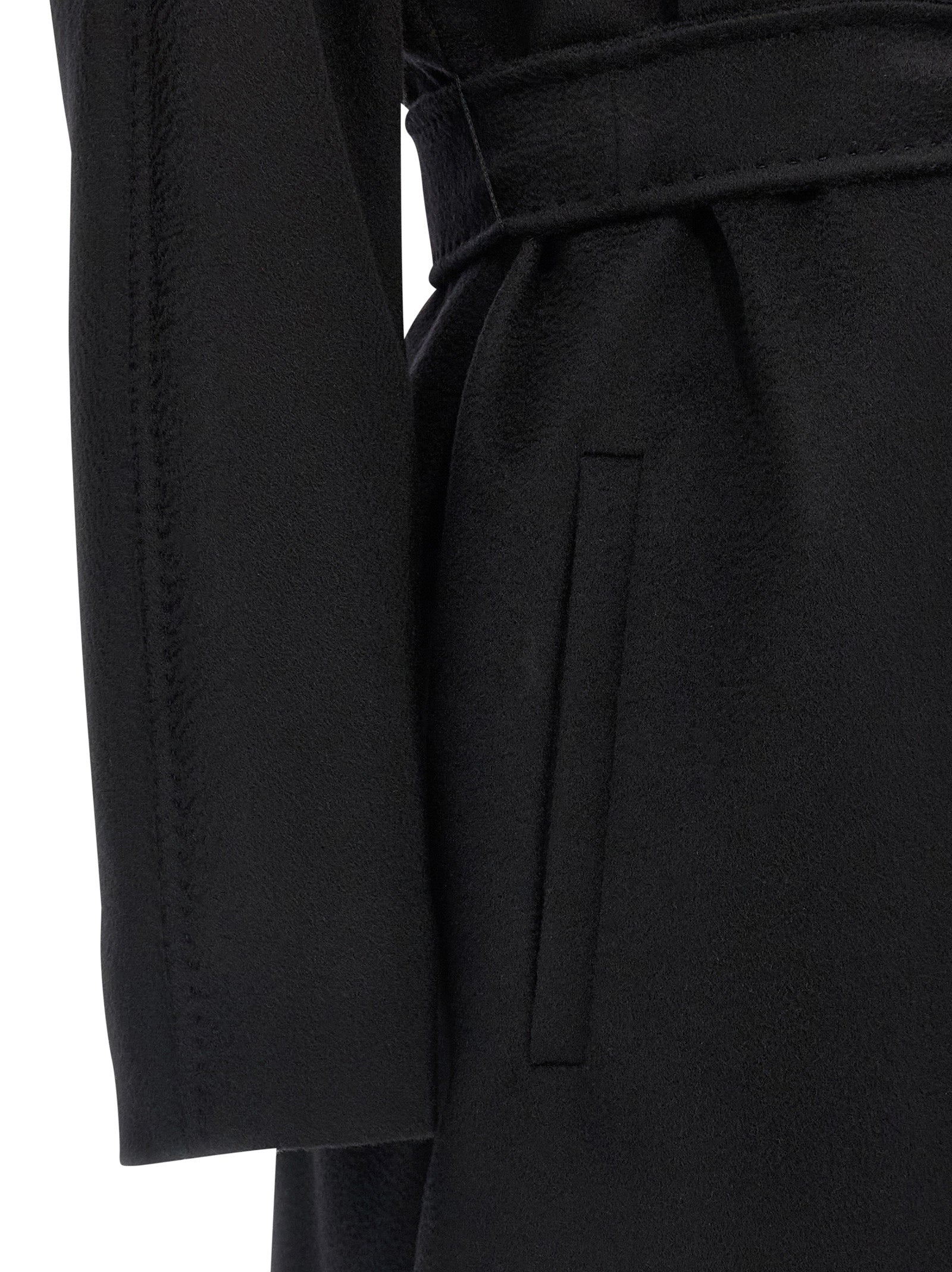 Max Mara Black Virgin Wool Coat Max Mara