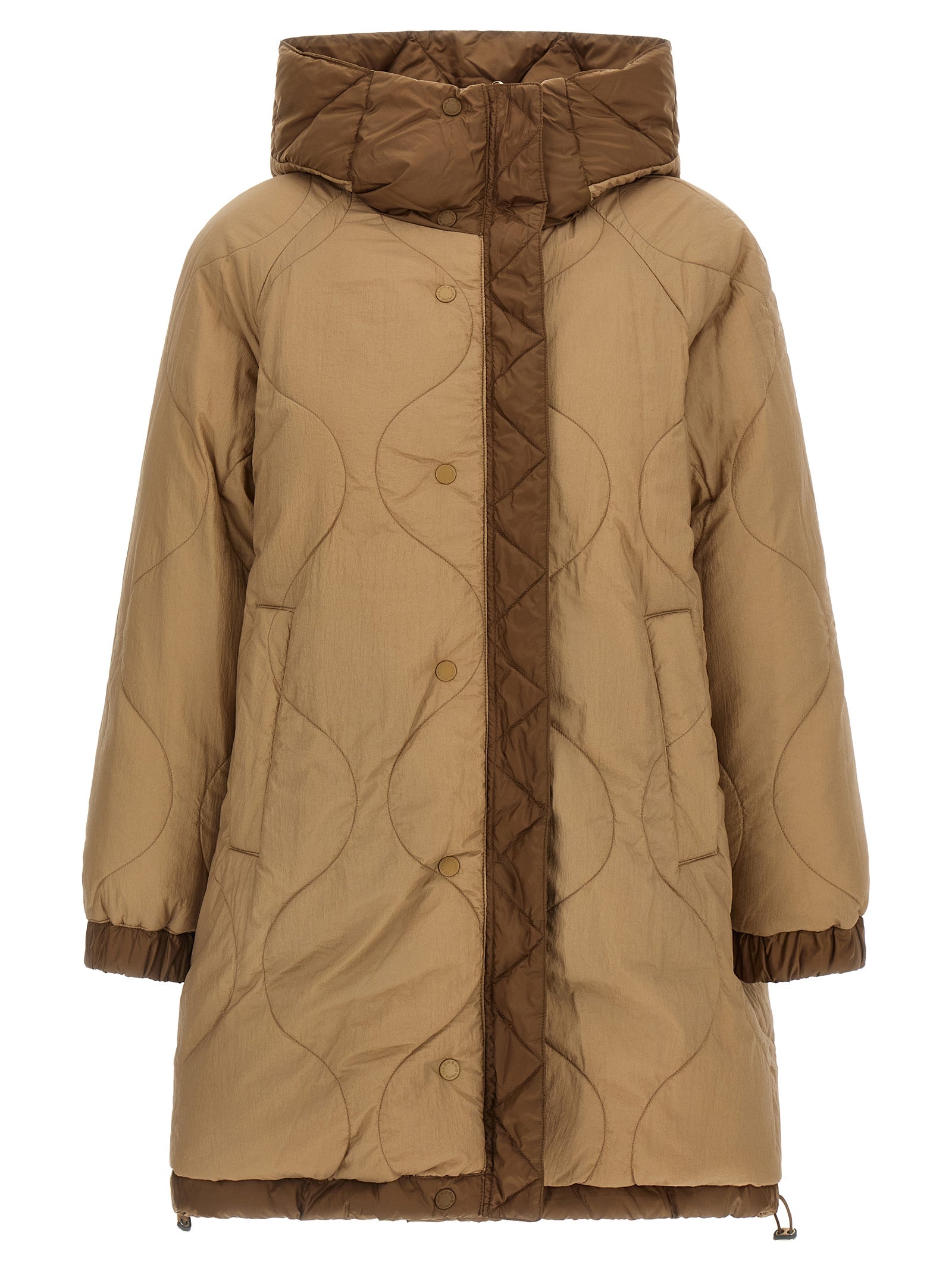Max Mara Brown Polyester Parka Max Mara