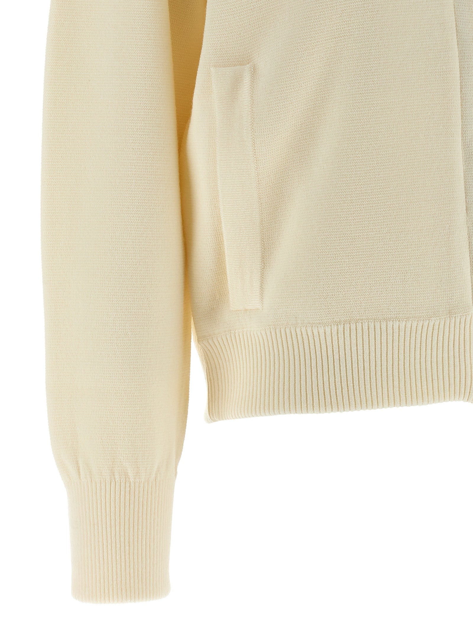 Max Mara White Virgin Wool Cardigan Max Mara