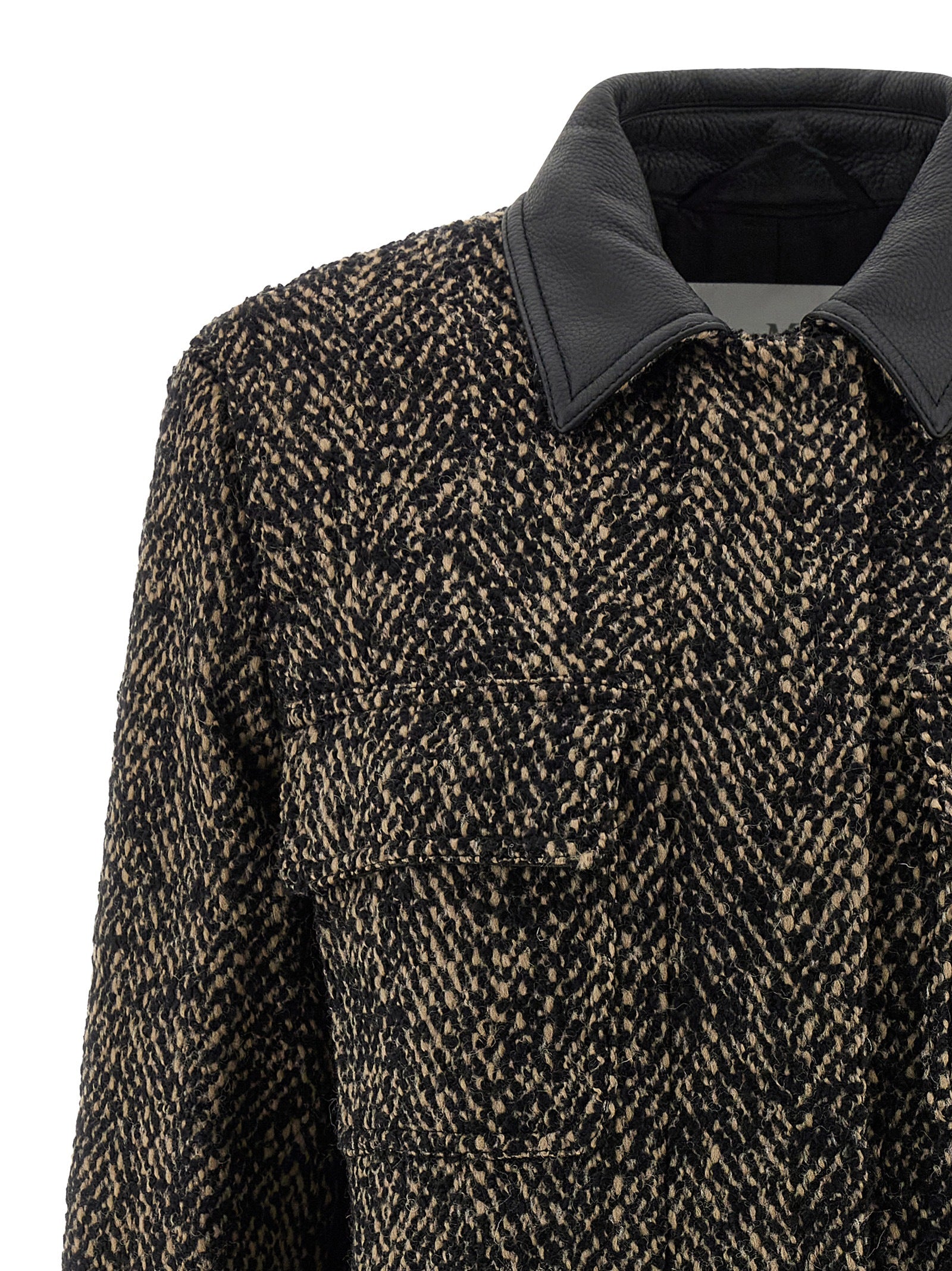 Max Mara Multicolor Virgin Wool Shell Jacket Max Mara