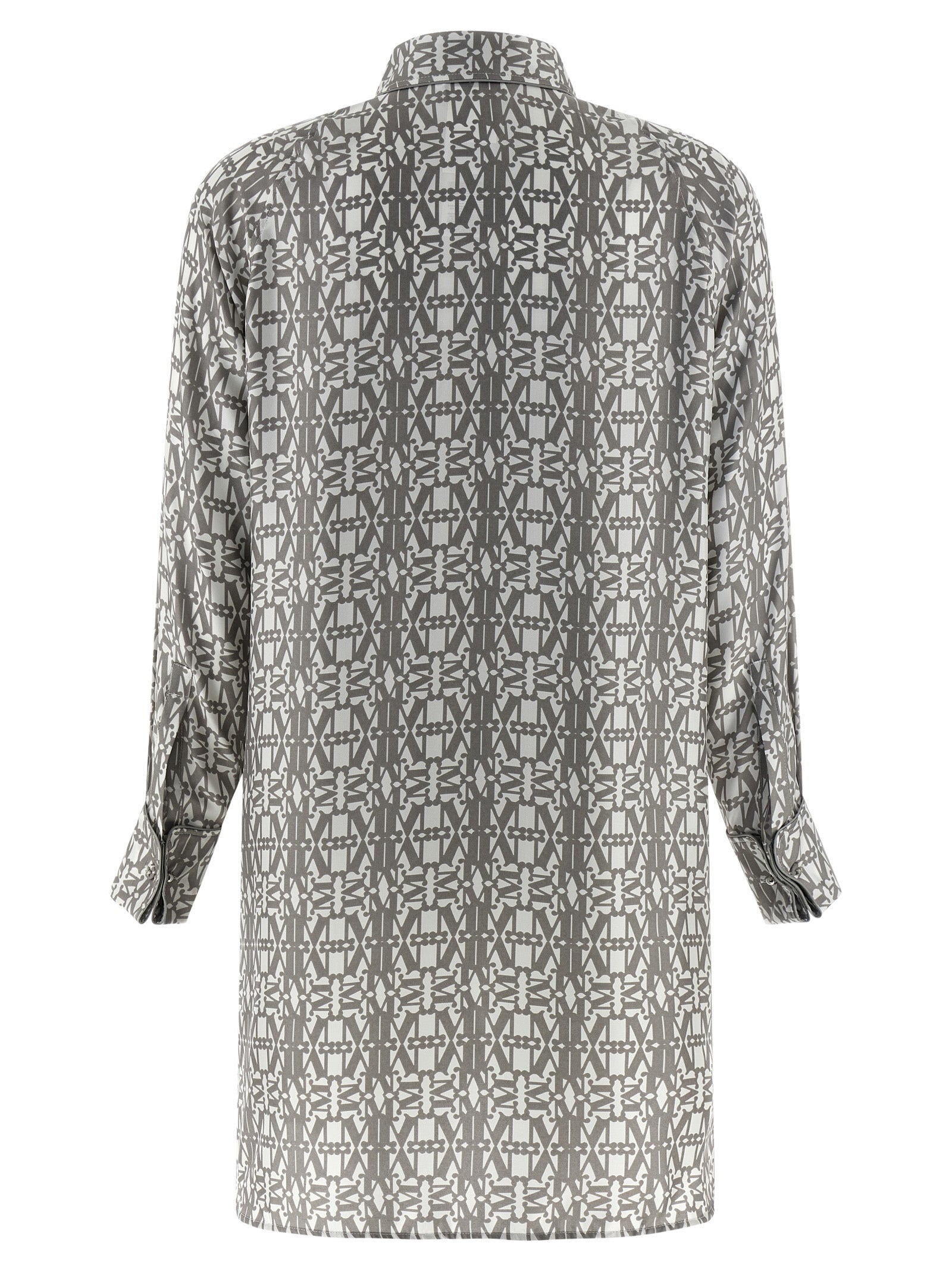 Max Mara Gray Silk Short Dress Max Mara