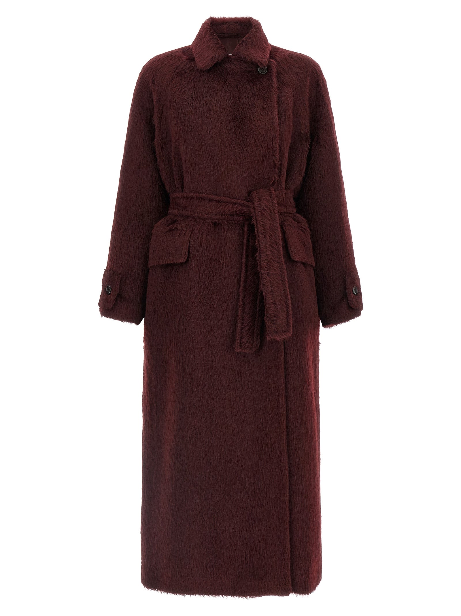 Max Mara Bordeaux Wool Coat Max Mara