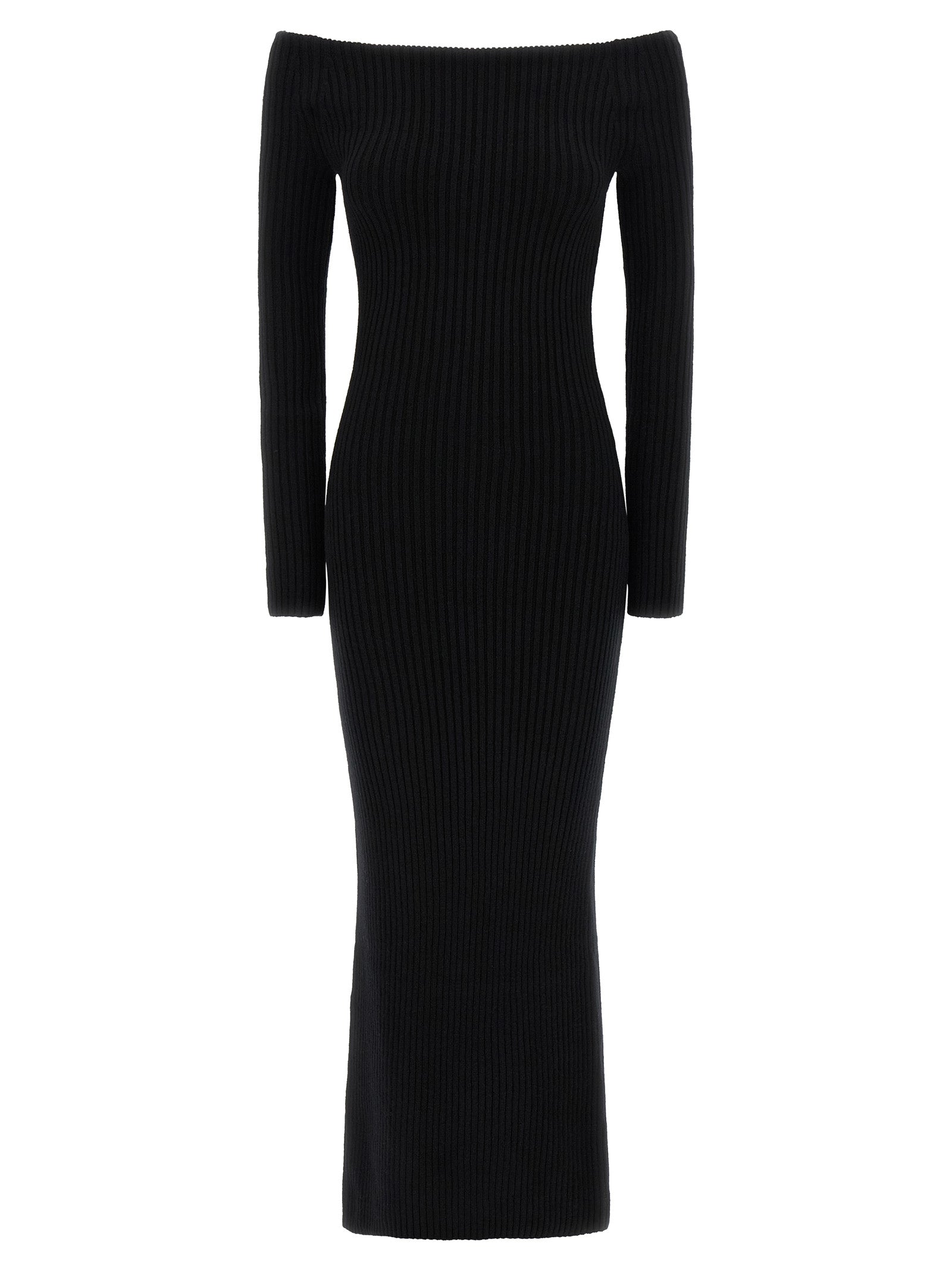 Max Mara Black Wool Long Dress Max Mara