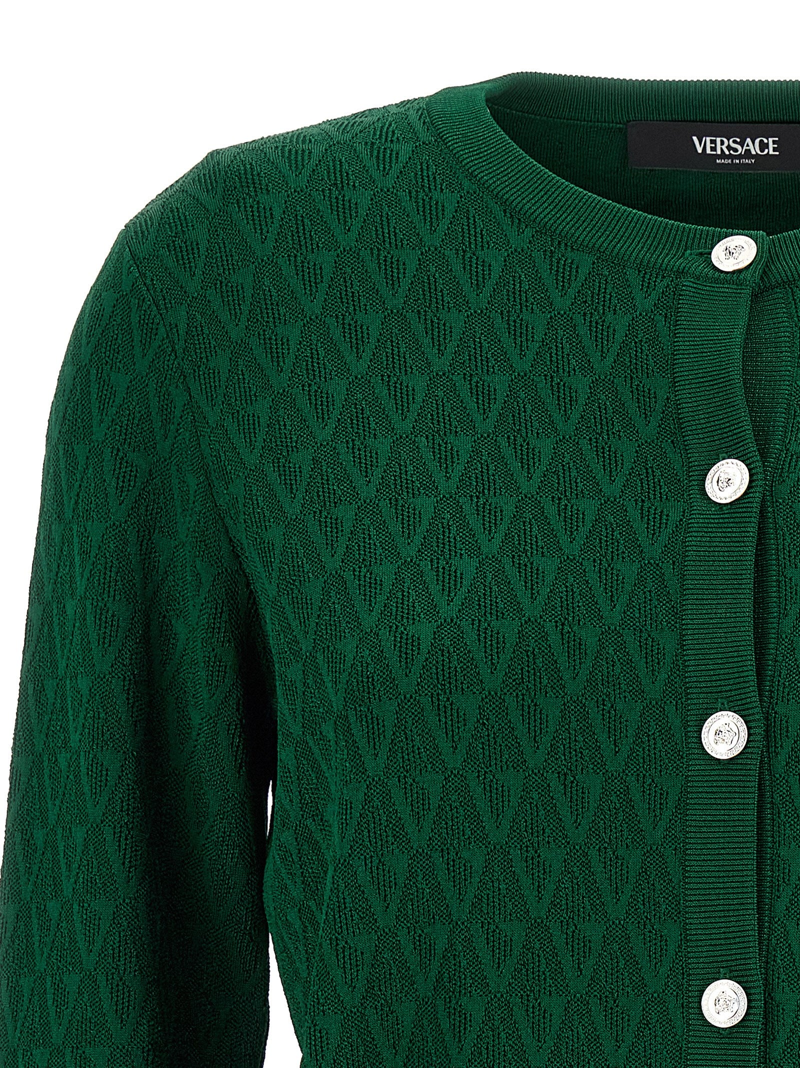 Versace Bicolor Viscose Cardigan Versace