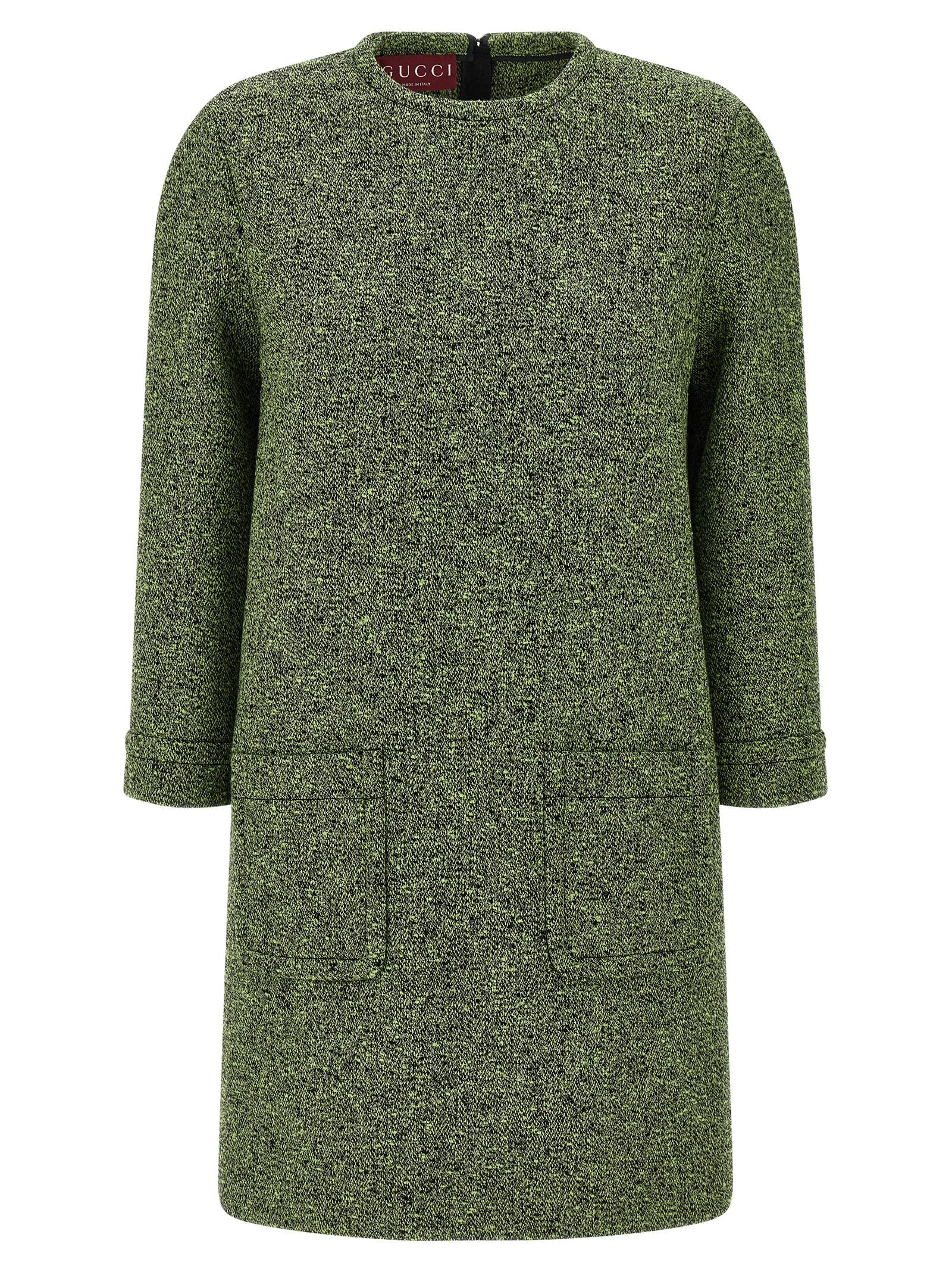 Gucci Bicolor Cotton Short Dress Gucci