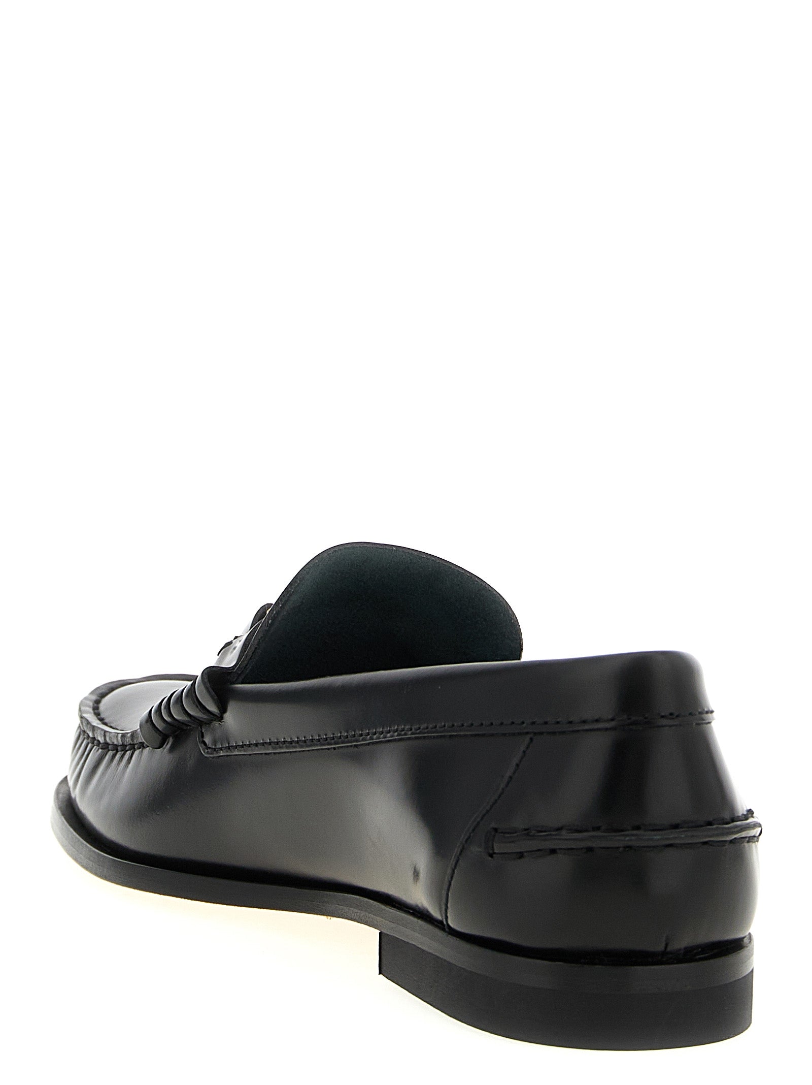 Tod's Black Calfskin Slip-On Loafers Tod's