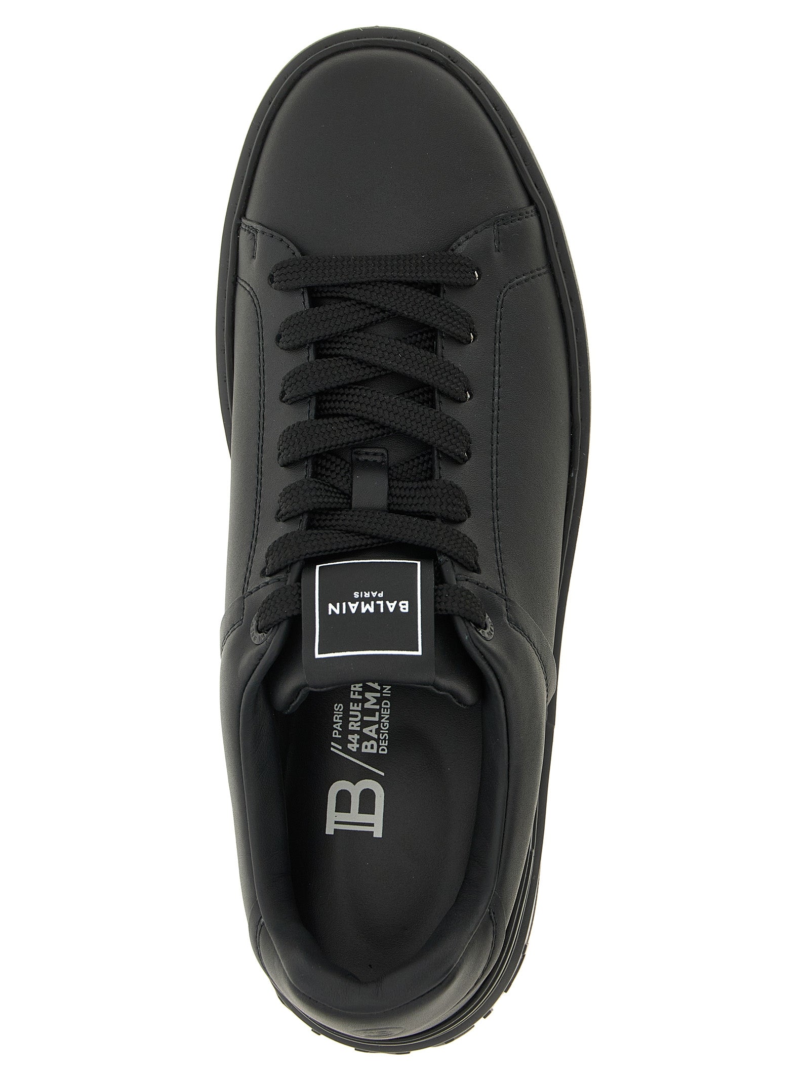 Balmain Black Calfskin Low Top Sneakers Balmain