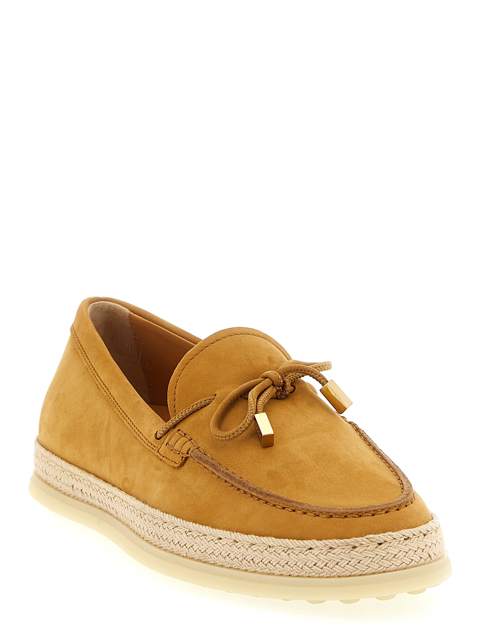 Tod's Beige Calfskin Slip-On Loafers Tod's