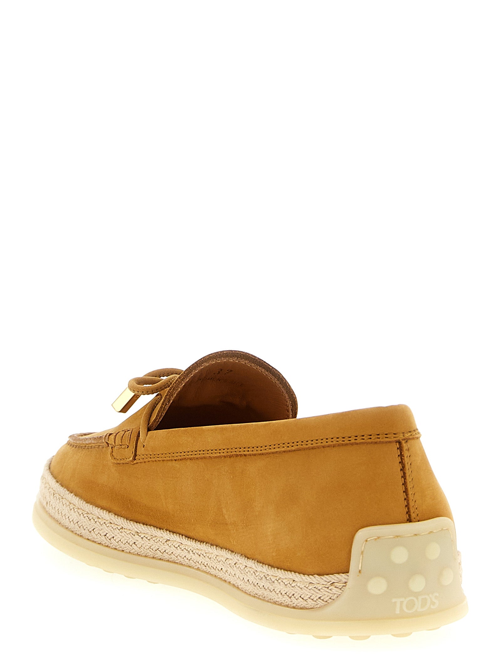 Tod's Beige Calfskin Slip-On Loafers Tod's