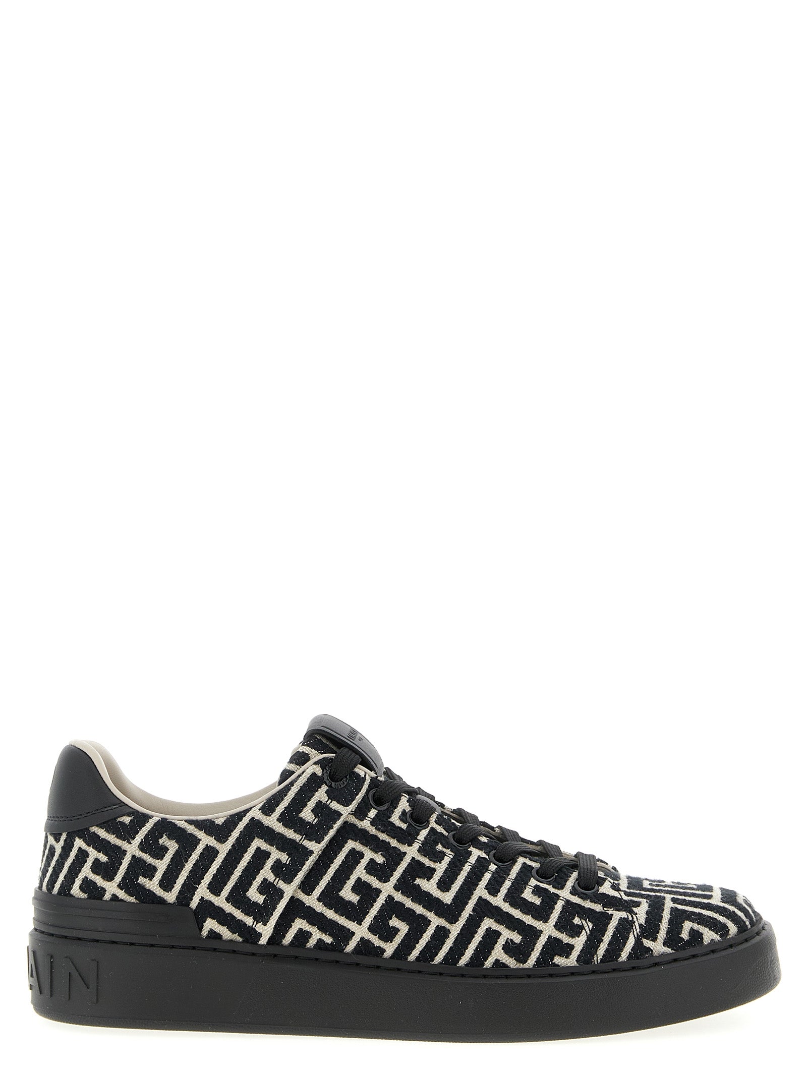 Balmain Black Cotton Sneakers Balmain